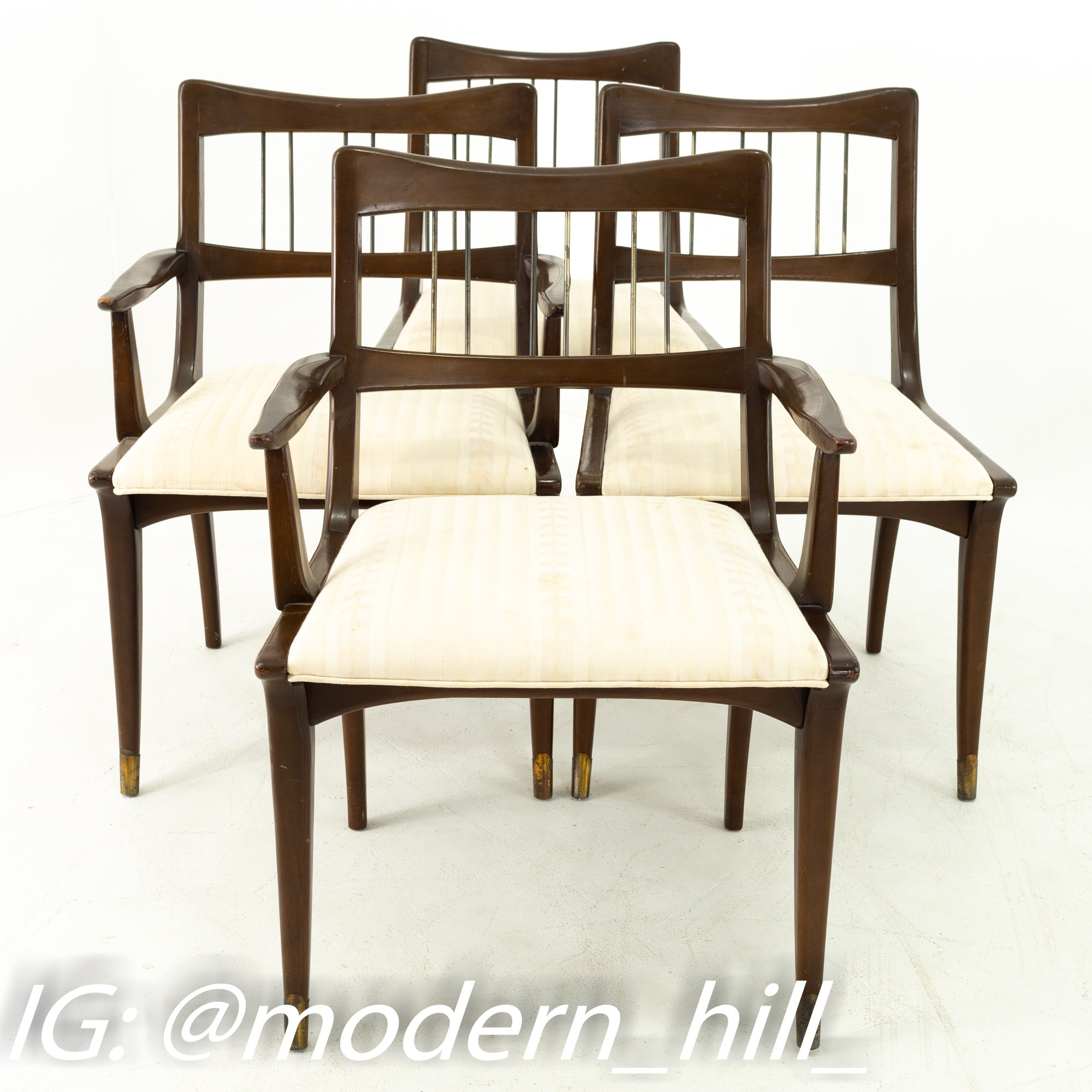 Images | Mid Century Modern Furniture - Mid Century Furniture Chicago Paul Mccobb Style Mid Century Dark Walnut Dining Chairs - Set of 4