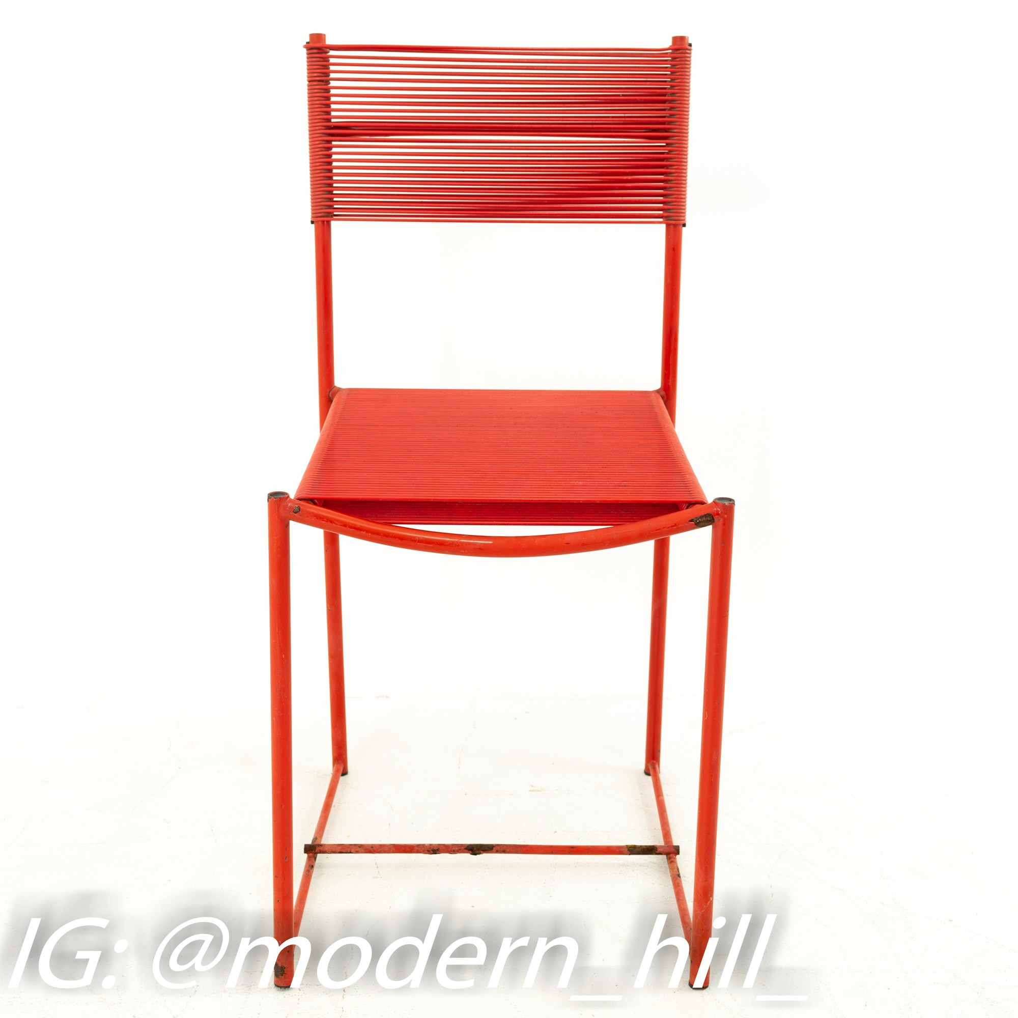 Images | Mid Century Modern Furniture - Mid Century Furniture Chicago Giandomenico Belotti for Alias Mid Century Red Spaghetti Dining Chairs - Set of 4