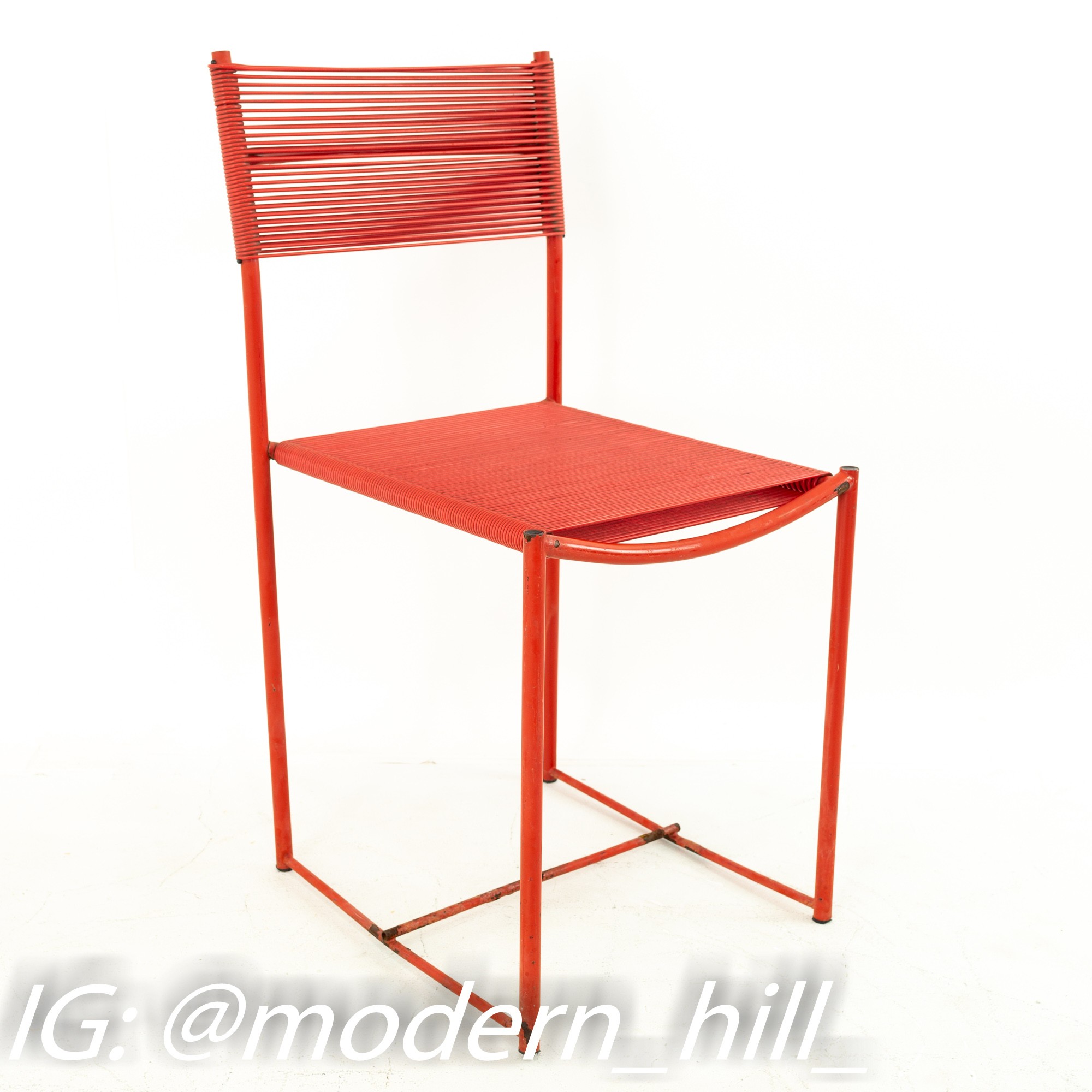 Images | Mid Century Modern Furniture - Mid Century Furniture Chicago Giandomenico Belotti for Alias Mid Century Red Spaghetti Dining Chairs - Set of 4