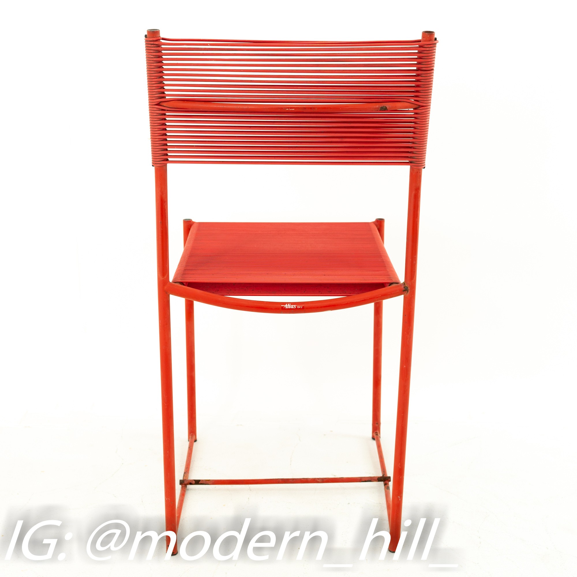 Images | Mid Century Modern Furniture - Mid Century Furniture Chicago Giandomenico Belotti for Alias Mid Century Red Spaghetti Dining Chairs - Set of 4
