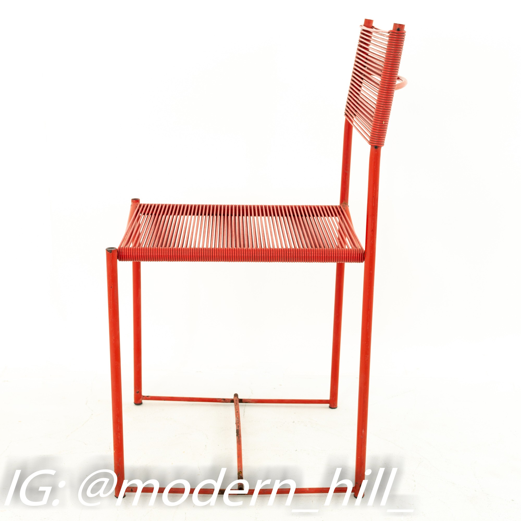 Images | Mid Century Modern Furniture - Mid Century Furniture Chicago Giandomenico Belotti for Alias Mid Century Red Spaghetti Dining Chairs - Set of 4