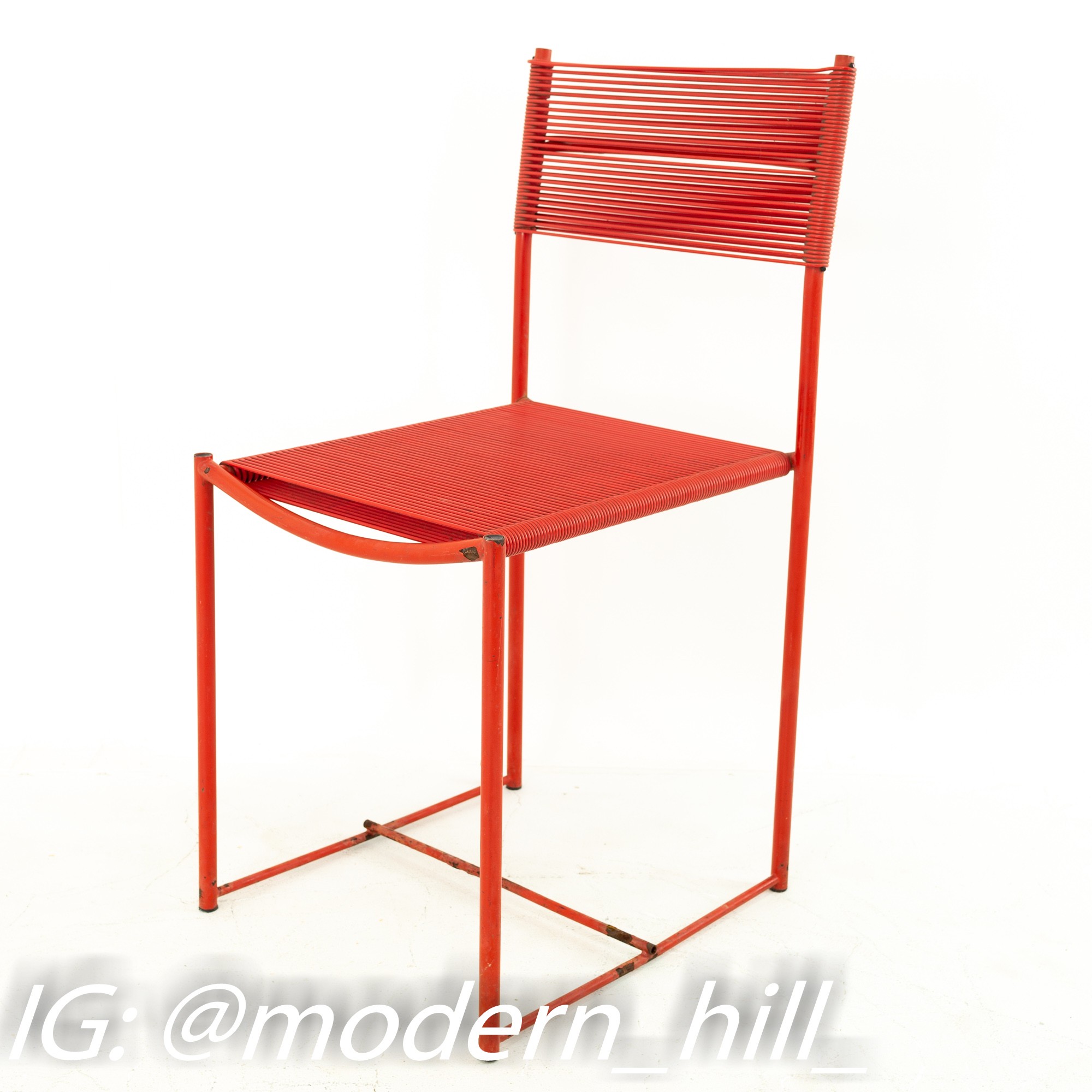 Images | Mid Century Modern Furniture - Mid Century Furniture Chicago Giandomenico Belotti for Alias Mid Century Red Spaghetti Dining Chairs - Set of 4