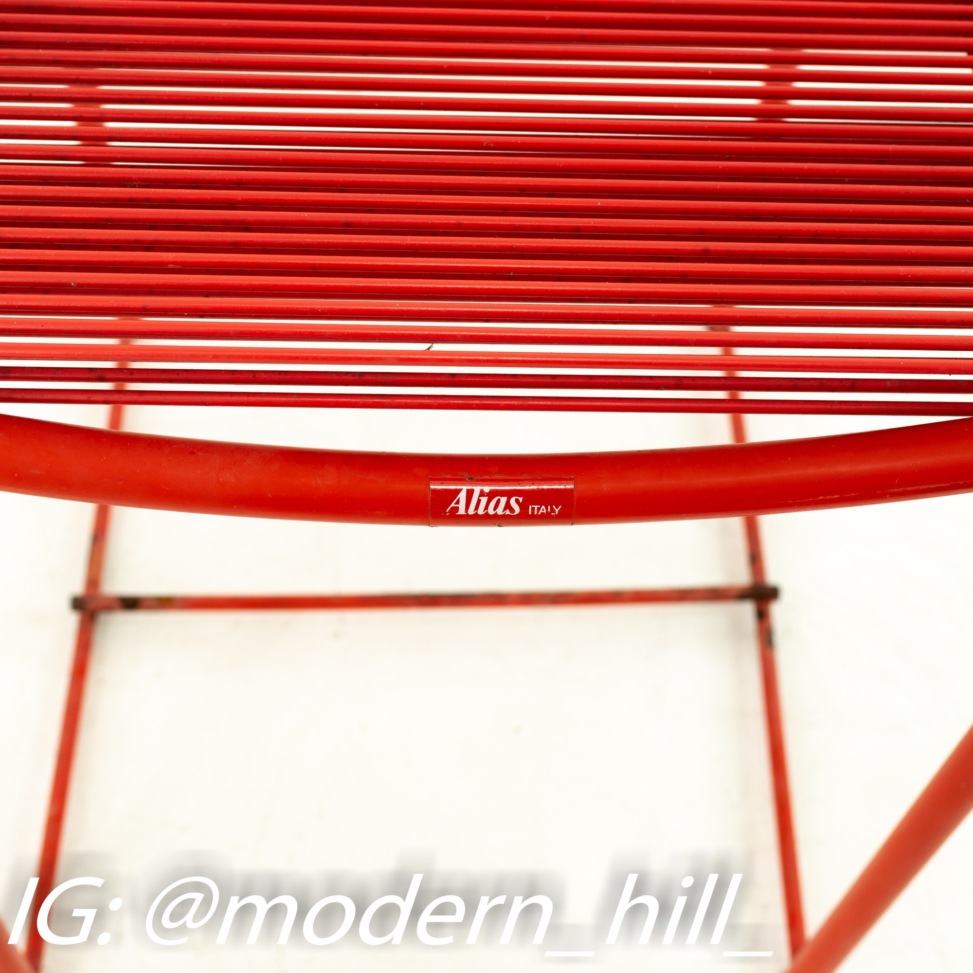Images | Mid Century Modern Furniture - Mid Century Furniture Chicago Giandomenico Belotti for Alias Mid Century Red Spaghetti Dining Chairs - Set of 4