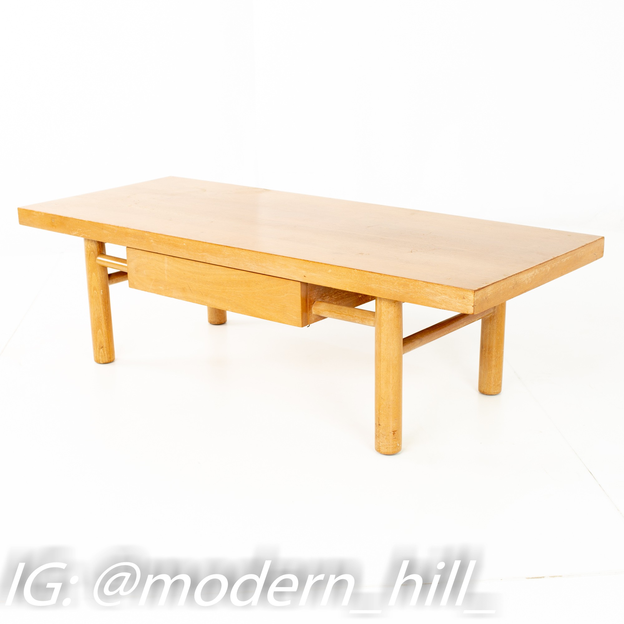 American of Martinsville Mid Century Blonde Coffee Table