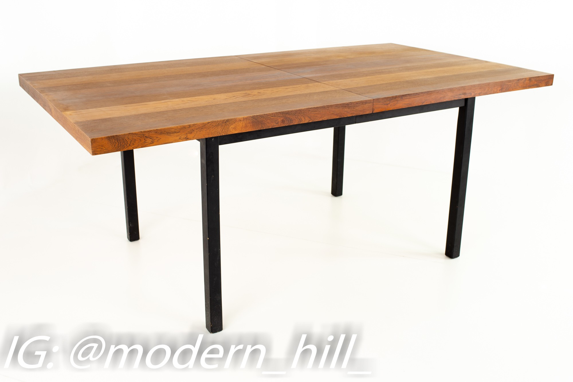 Milo Baughman for Directional Mid Century Multi-wood Rosewood Walnut and Ash Dining Table (matte Finish)