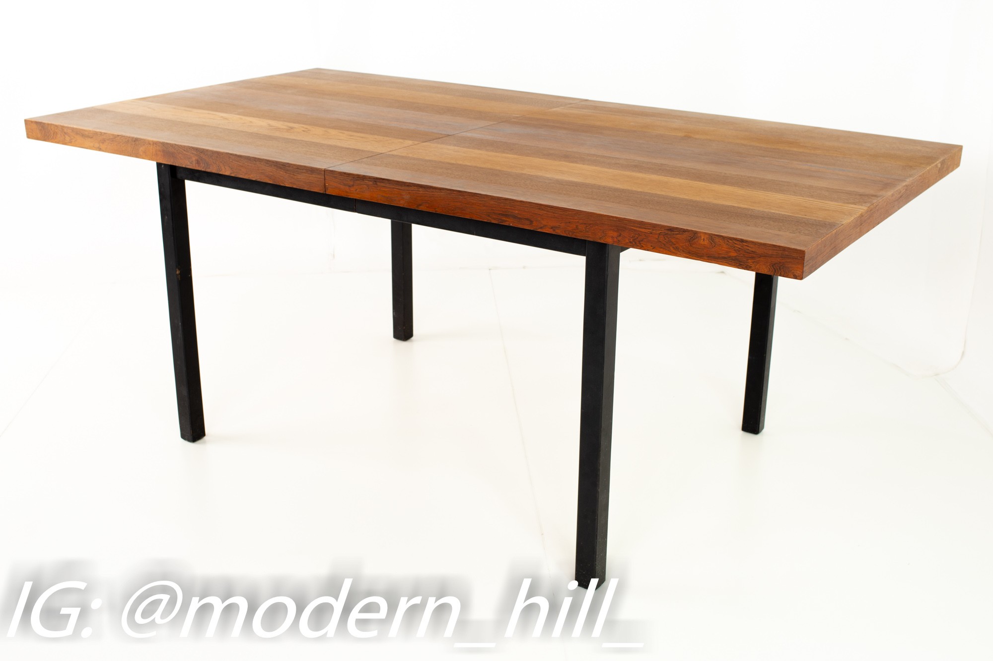 Milo Baughman for Directional Mid Century Multi-wood Rosewood Walnut and Ash Dining Table (matte Finish)