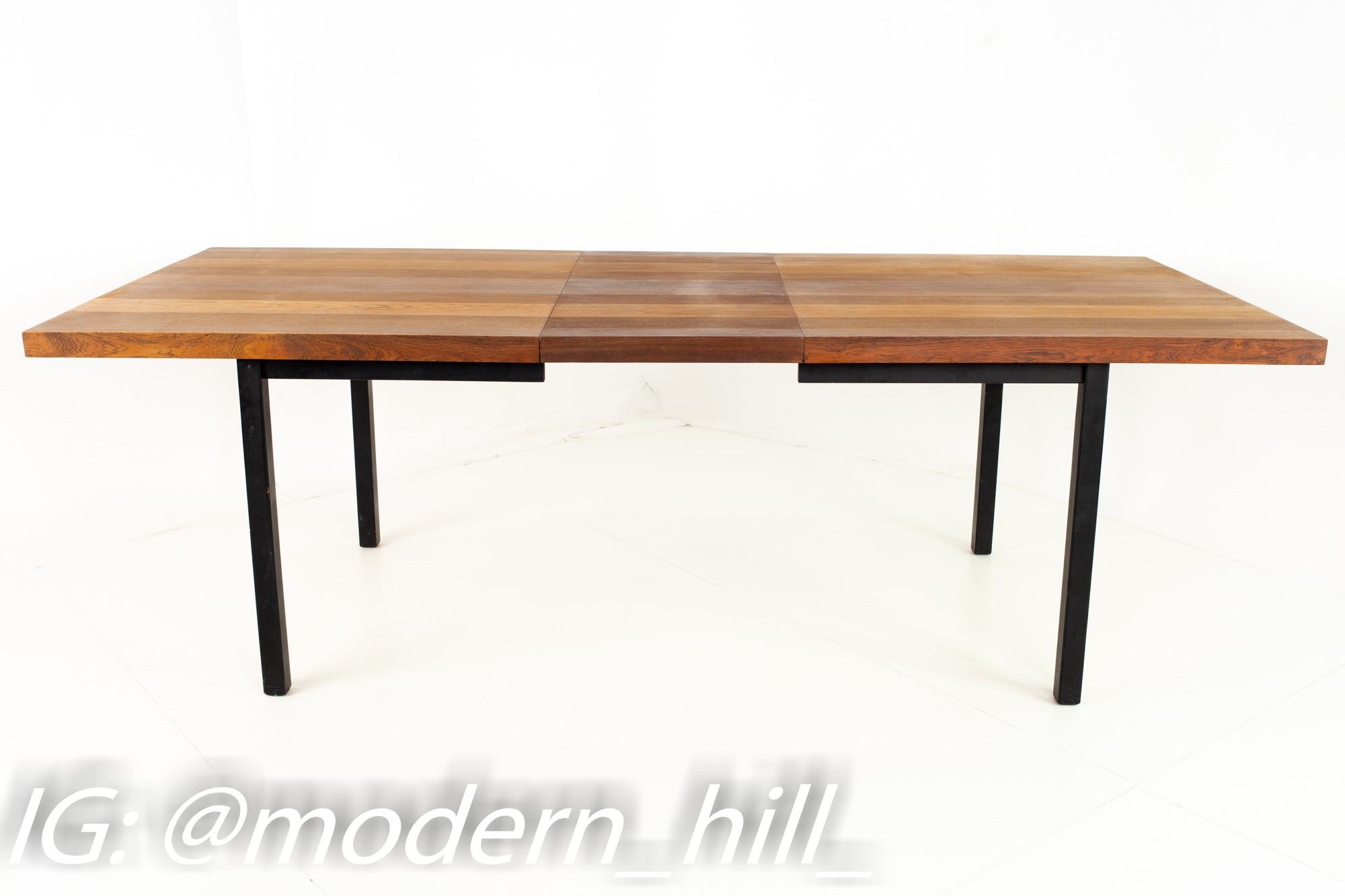 Milo Baughman for Directional Mid Century Multi-wood Rosewood Walnut and Ash Dining Table (matte Finish)