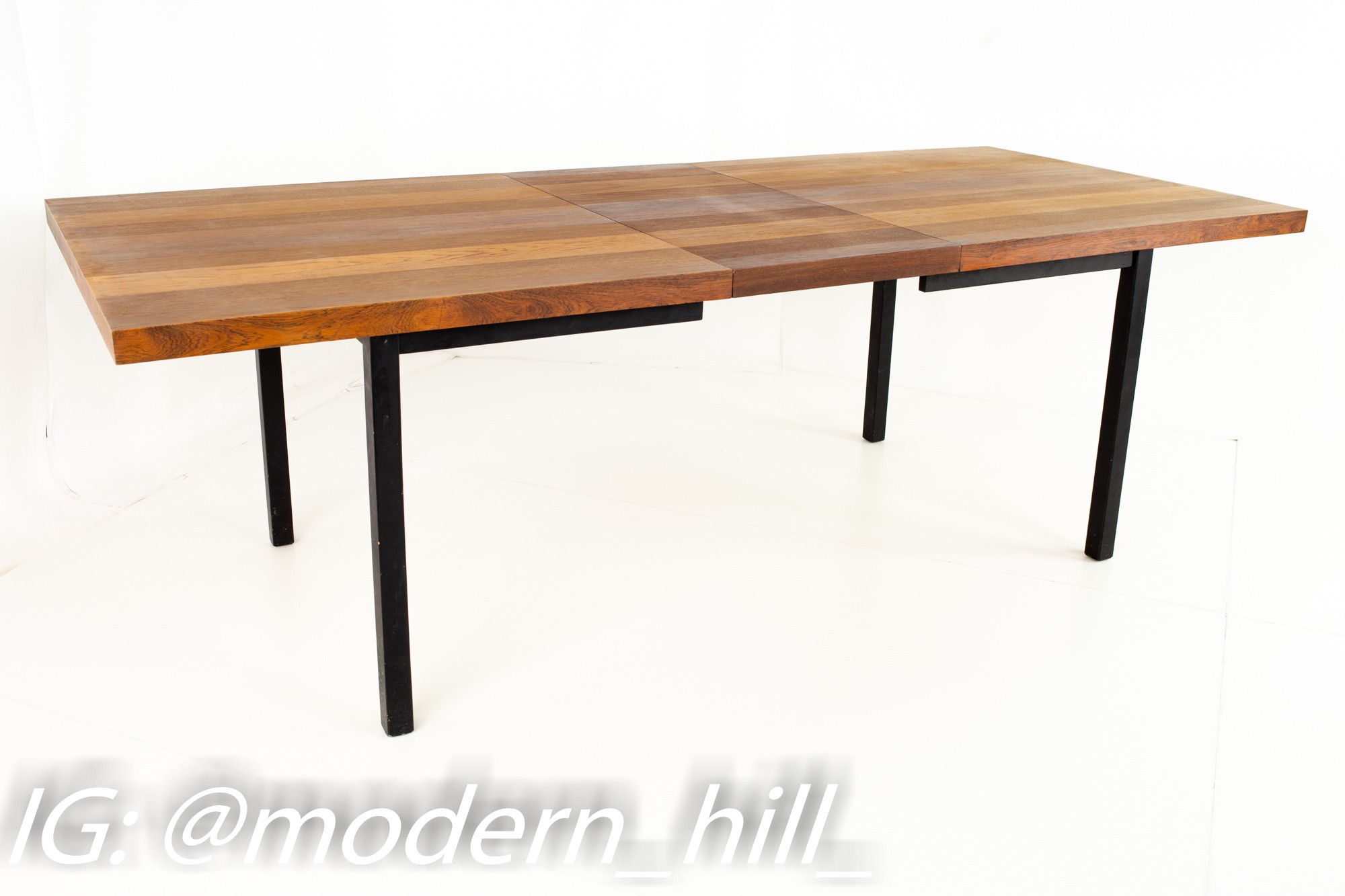 Milo Baughman for Directional Mid Century Multi-wood Rosewood Walnut and Ash Dining Table (matte Finish)