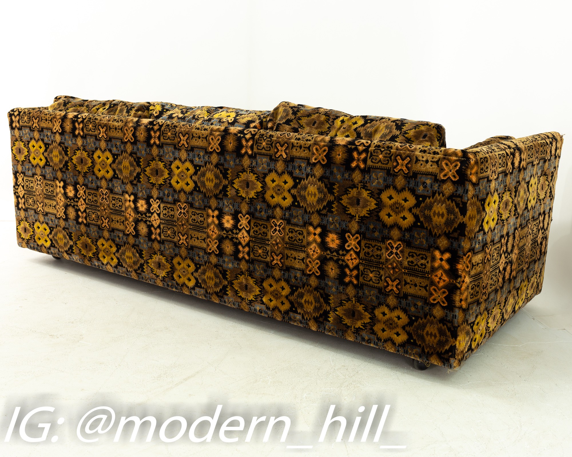 Jack Lenor Larsen Style Directional by Sedgefield Mid Century Sofa