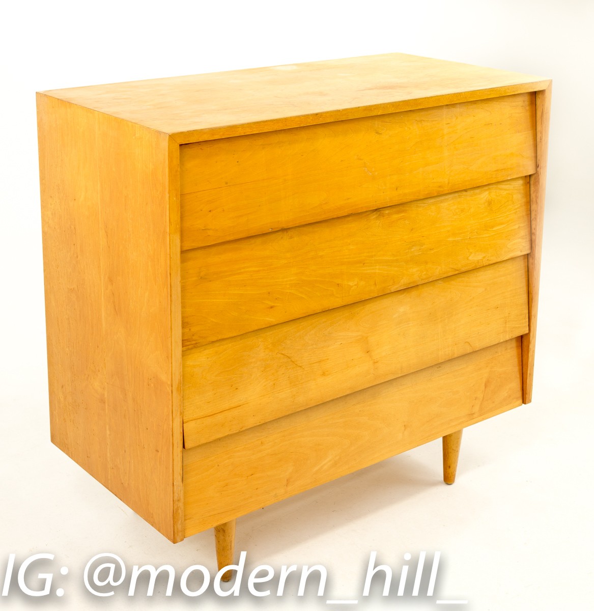 Early Florence Knoll Mid Century 36-inch Dresser Chest - Wood Legs