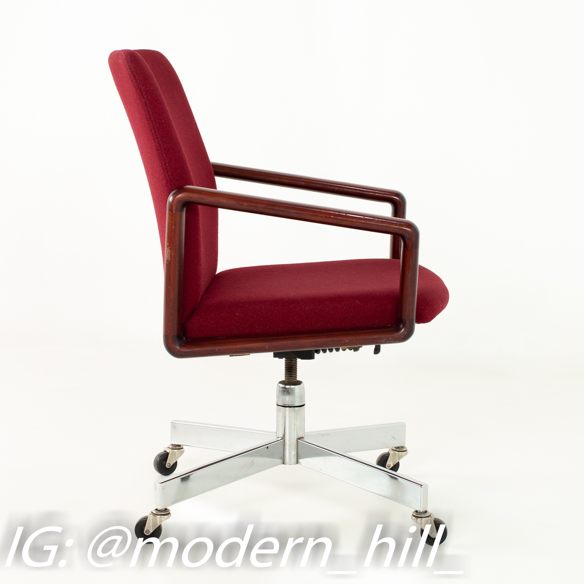 Dyrlund Rosewood & Fabric Upholstered Office Chair