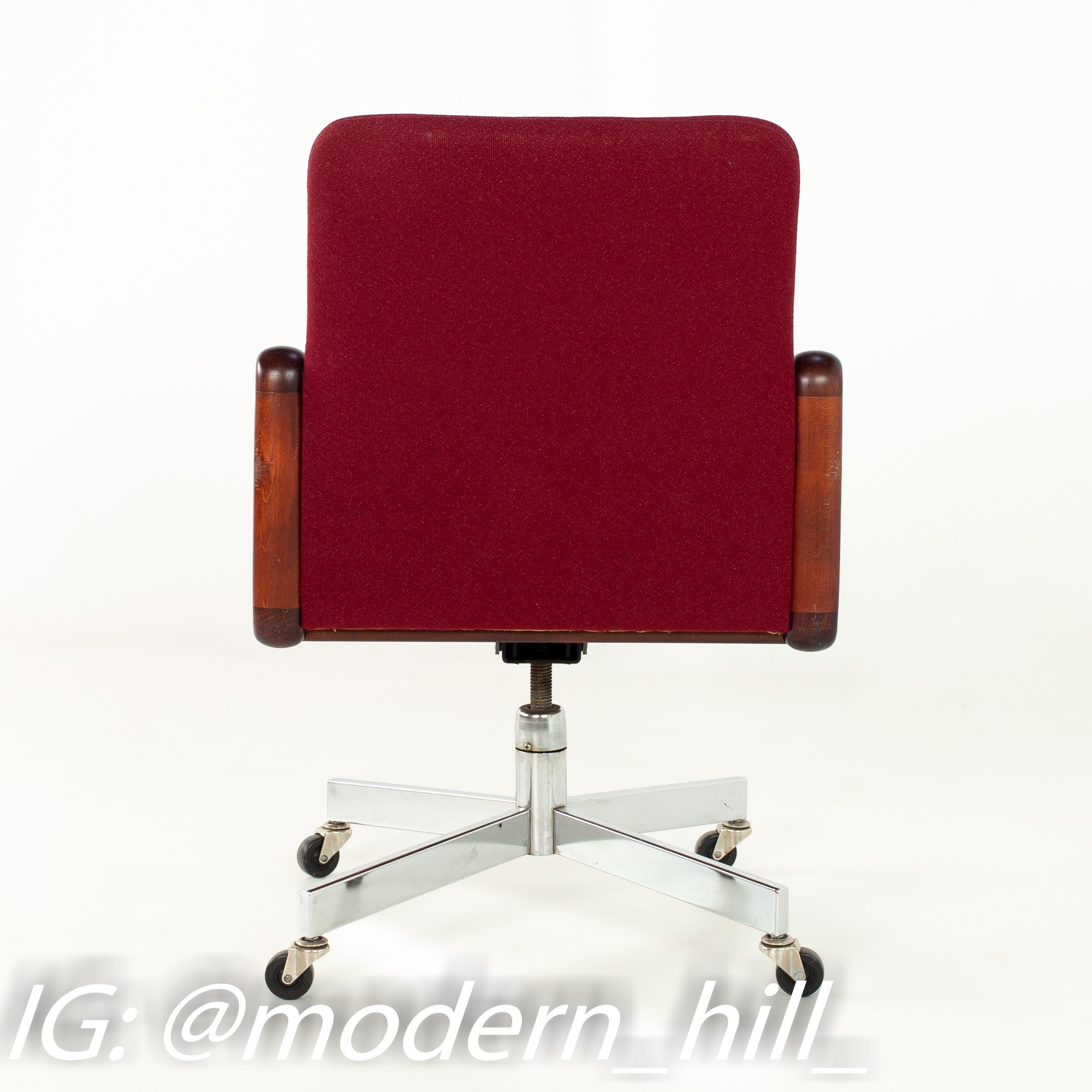 Dyrlund Rosewood & Fabric Upholstered Office Chair