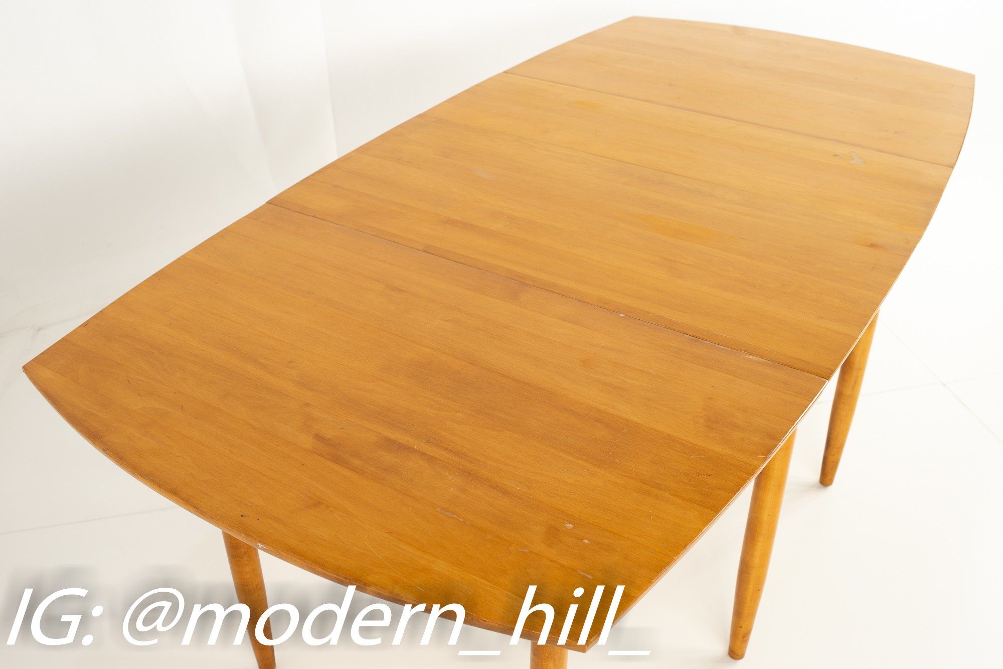 Conant Ball Mid Century Maple Drop Leaf Dining Table