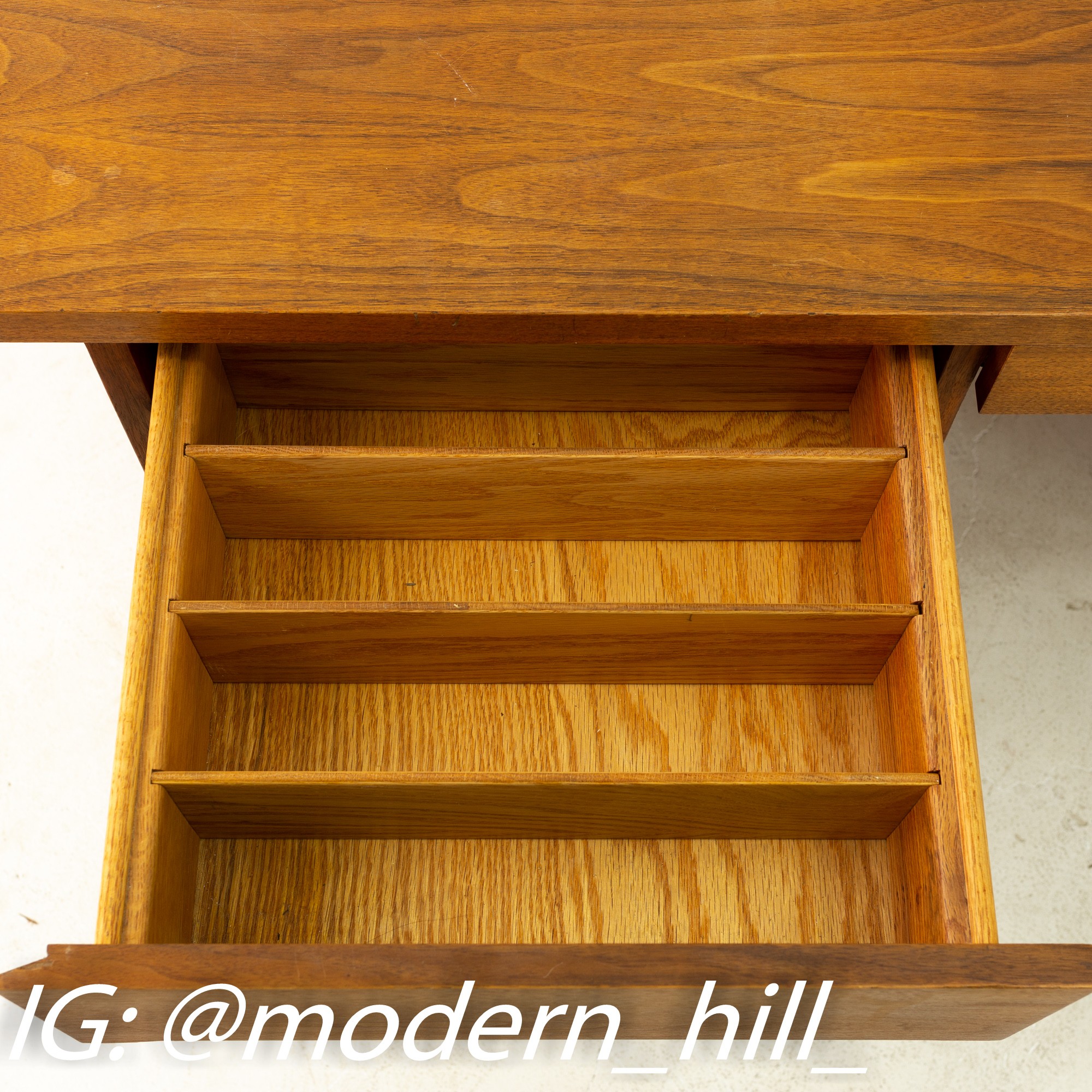 Harvey Probber Mid Century Walnut and Chrome Executive Desk