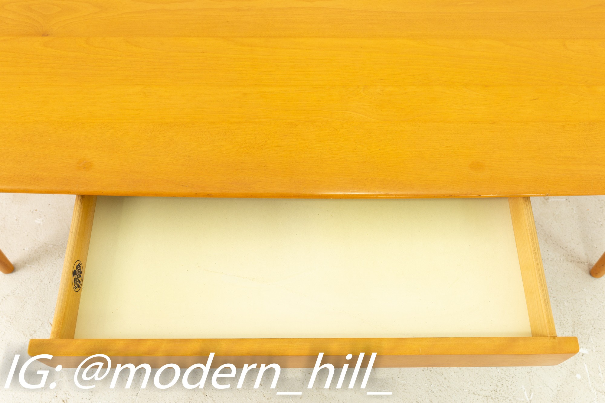 Heywood Wakefield Mid Century Blonde Rectangular Coffee Table or Bench