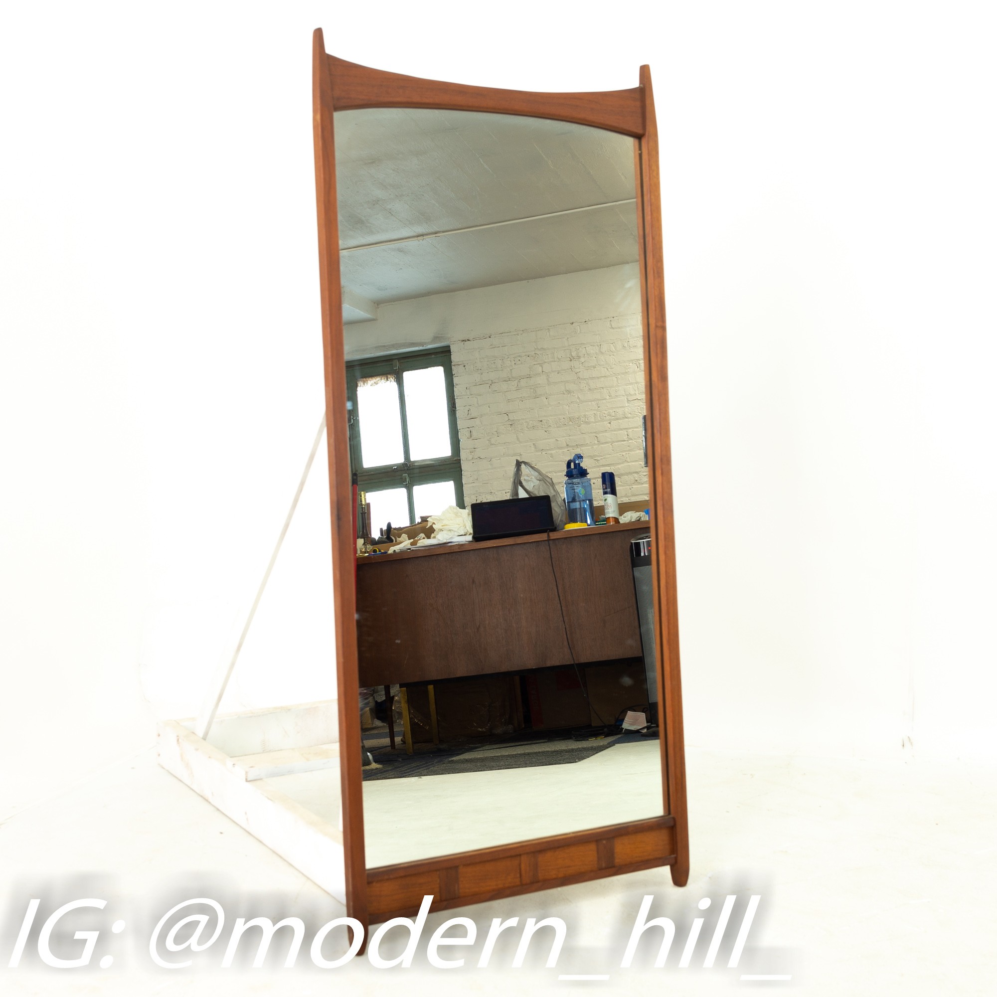 Merton Gershun for Dillingham Esprit Mid Century Walnut Mirror