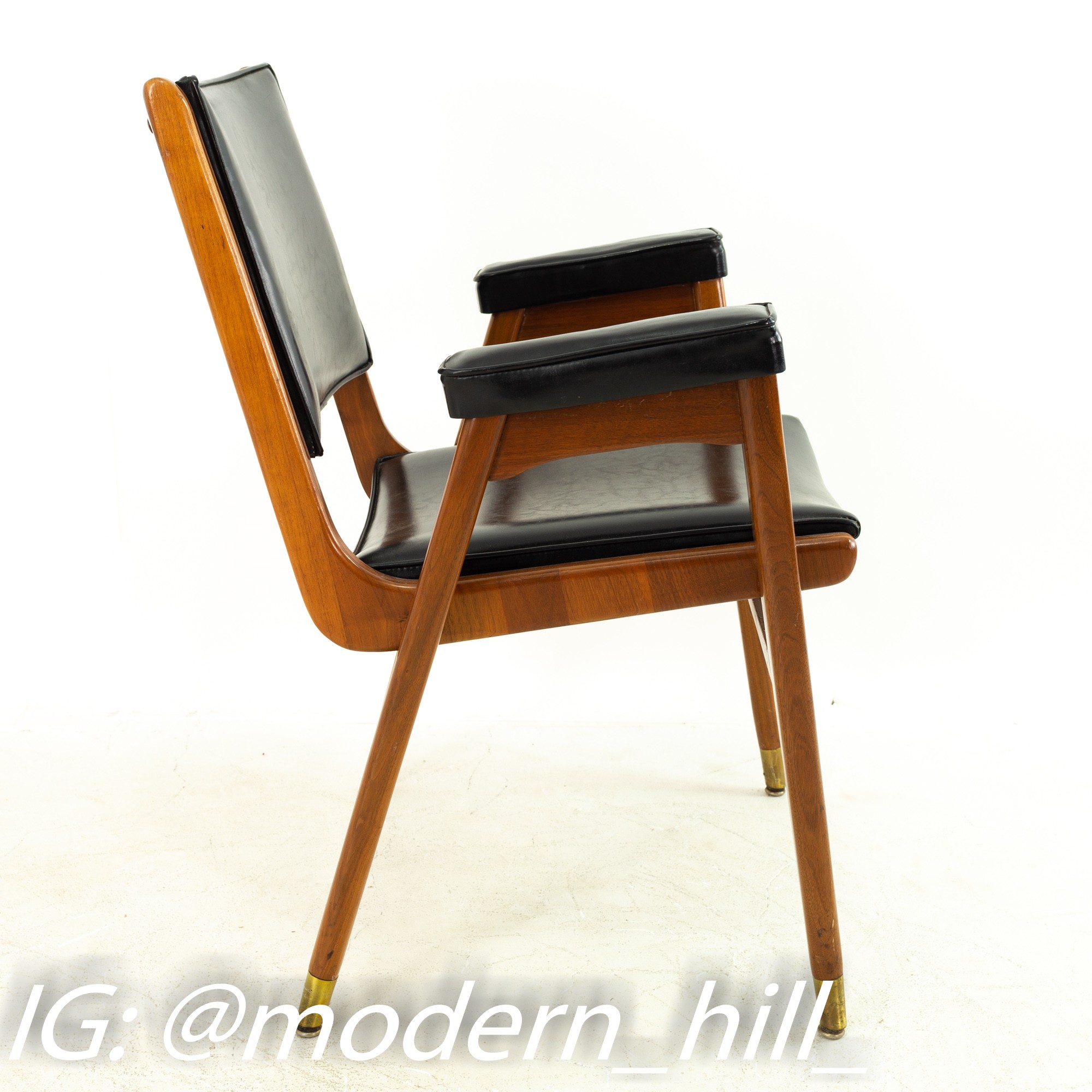 Images | Mid Century Modern Furniture - Mid Century Furniture Chicago Stanley Furniture Mid Century Walnut and Brass Dining Chairs - Set of 4