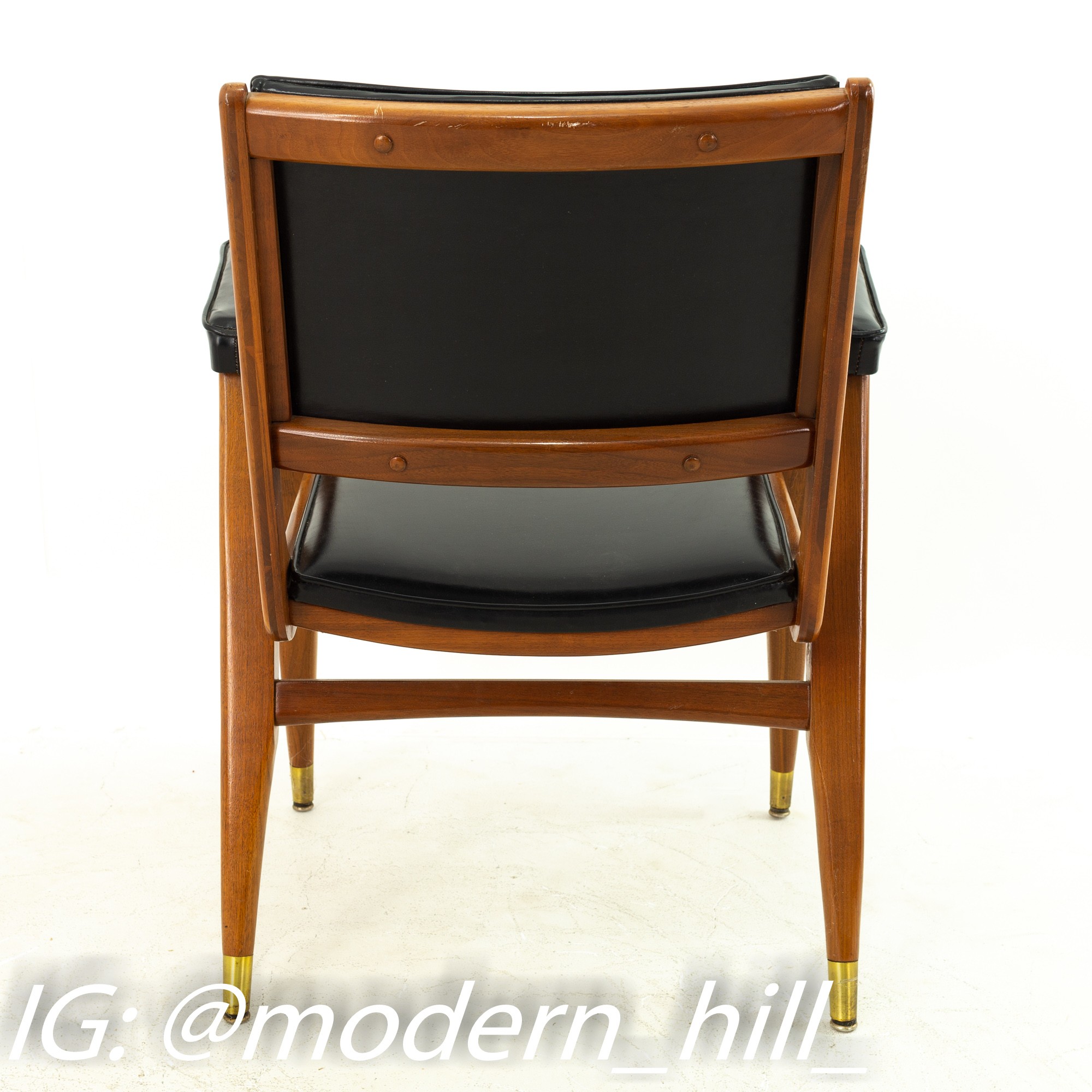 Images | Mid Century Modern Furniture - Mid Century Furniture Chicago Stanley Furniture Mid Century Walnut and Brass Dining Chairs - Set of 4