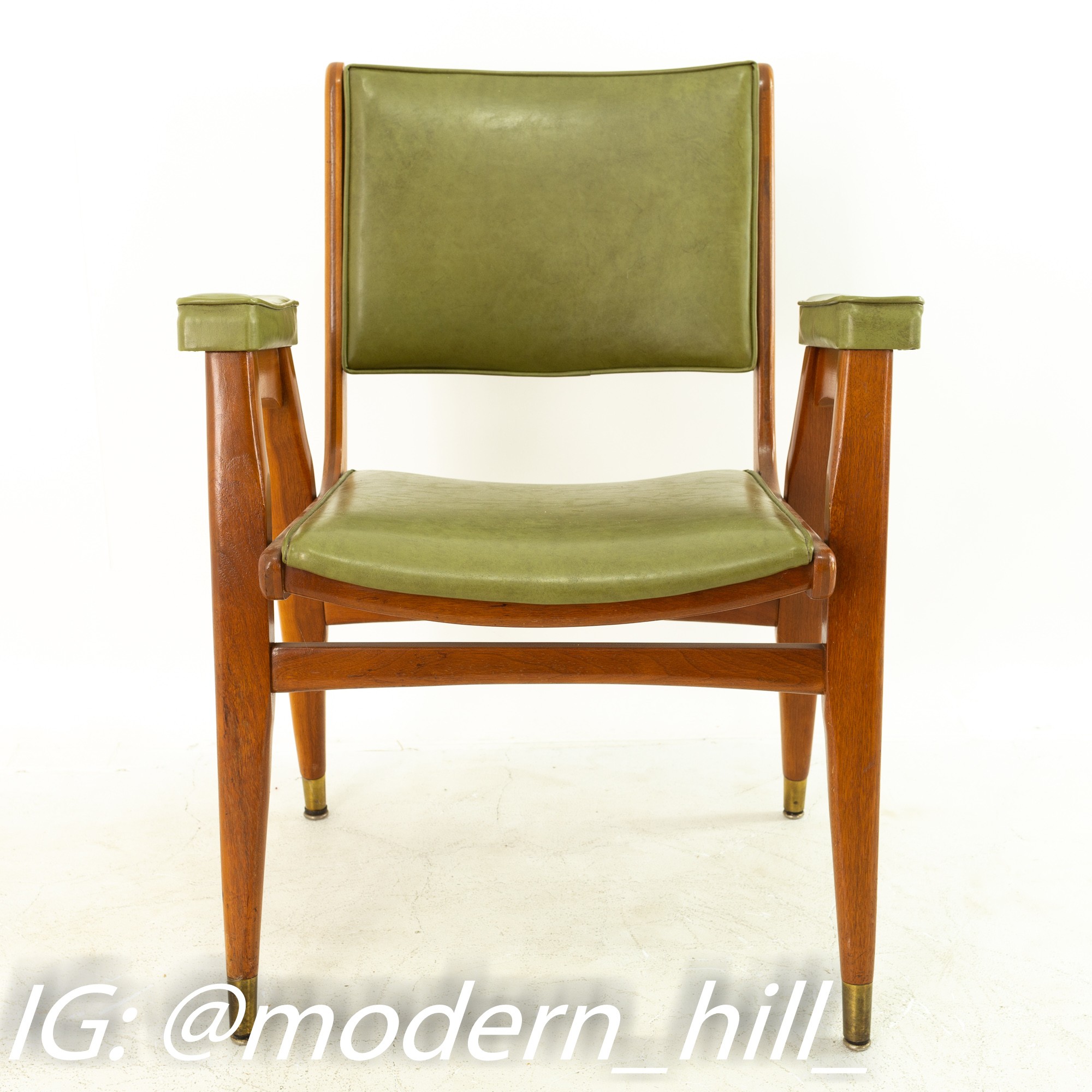 Images | Mid Century Modern Furniture - Mid Century Furniture Chicago Stanley Furniture Mid Century Walnut and Brass Dining Chairs - Set of 4