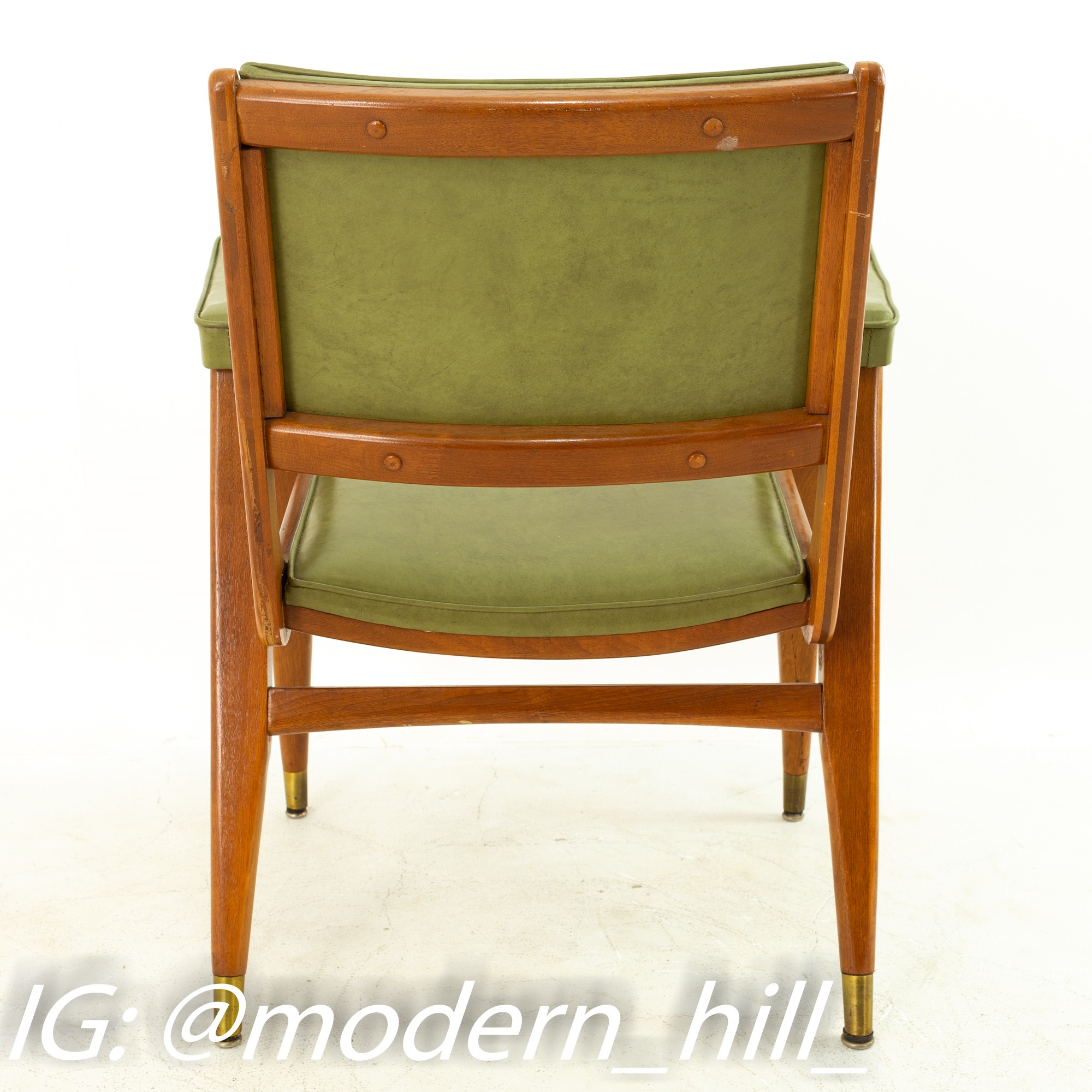 Images | Mid Century Modern Furniture - Mid Century Furniture Chicago Stanley Furniture Mid Century Walnut and Brass Dining Chairs - Set of 4
