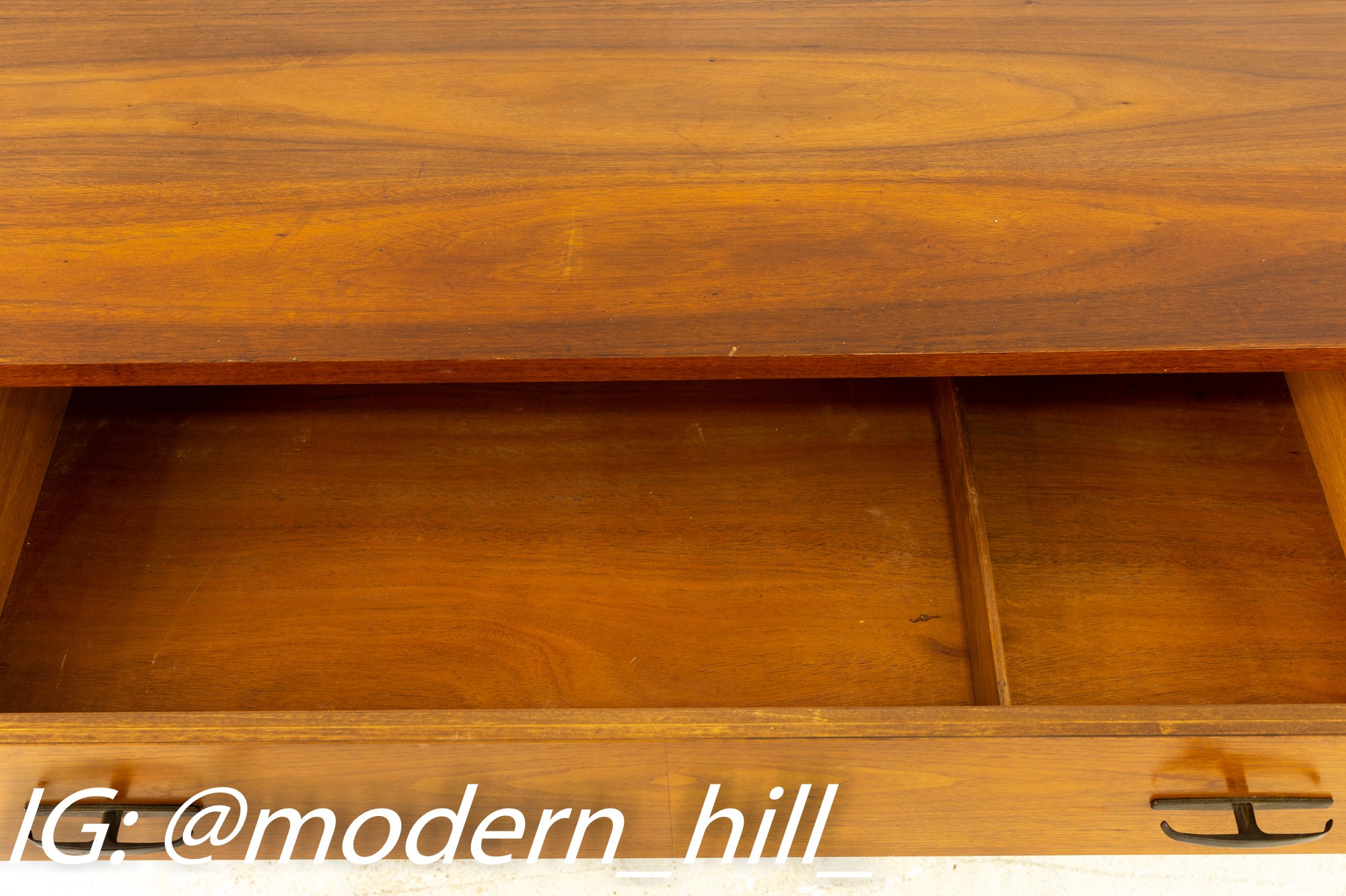Broyhill Brasilia Style Mid Century Walnut Sideboard Credenza Buffet