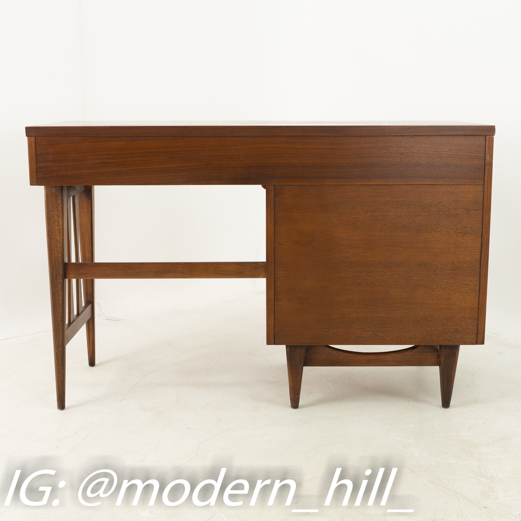 Kent Coffey Tableau Mid Century Walnut Desk with Matching Chair