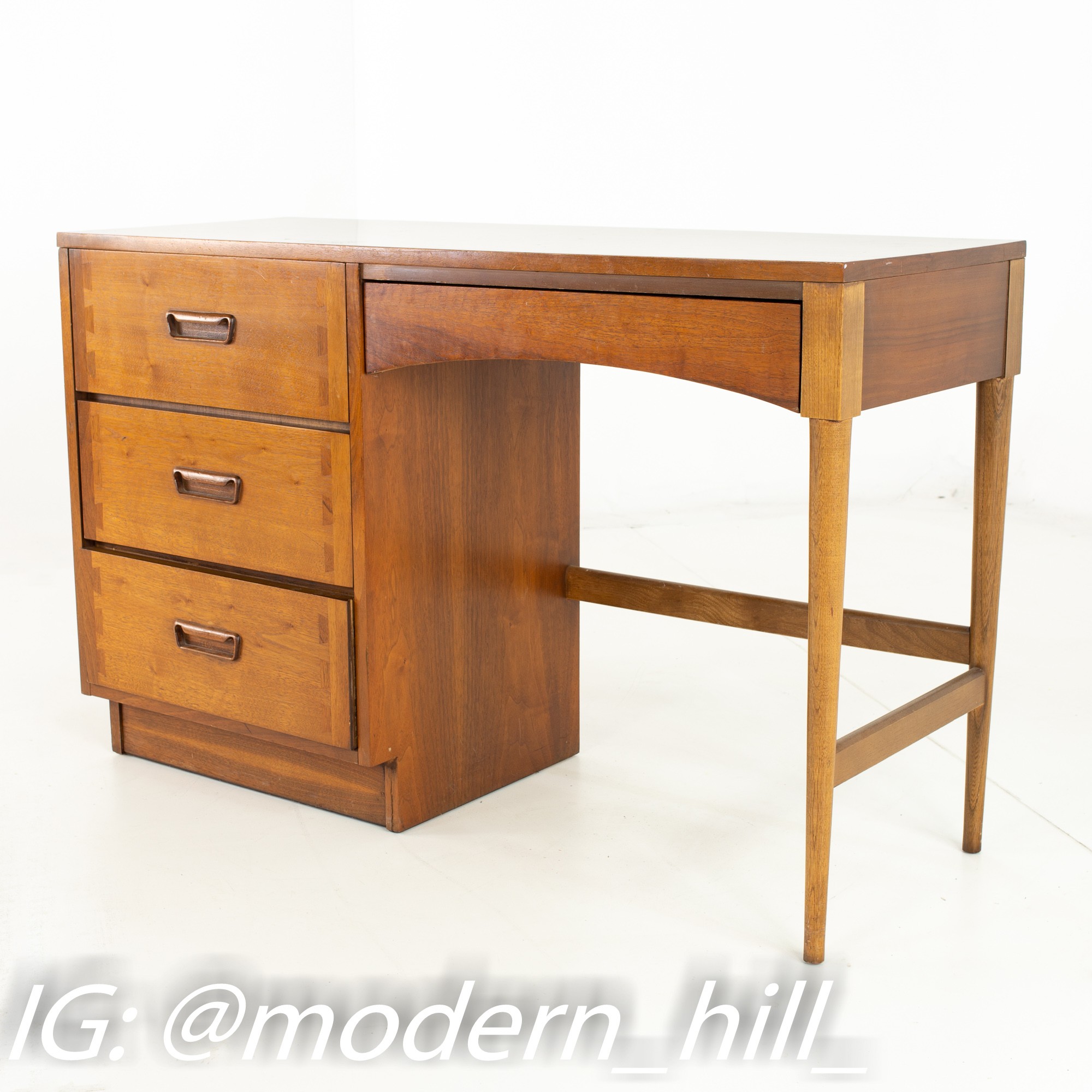 Images | Mid Century Modern Furniture - Mid Century Furniture Chicago Andre Bus for Lane Acclaim Mid Century Dovetail Walnut and Formica Single Sided Desk