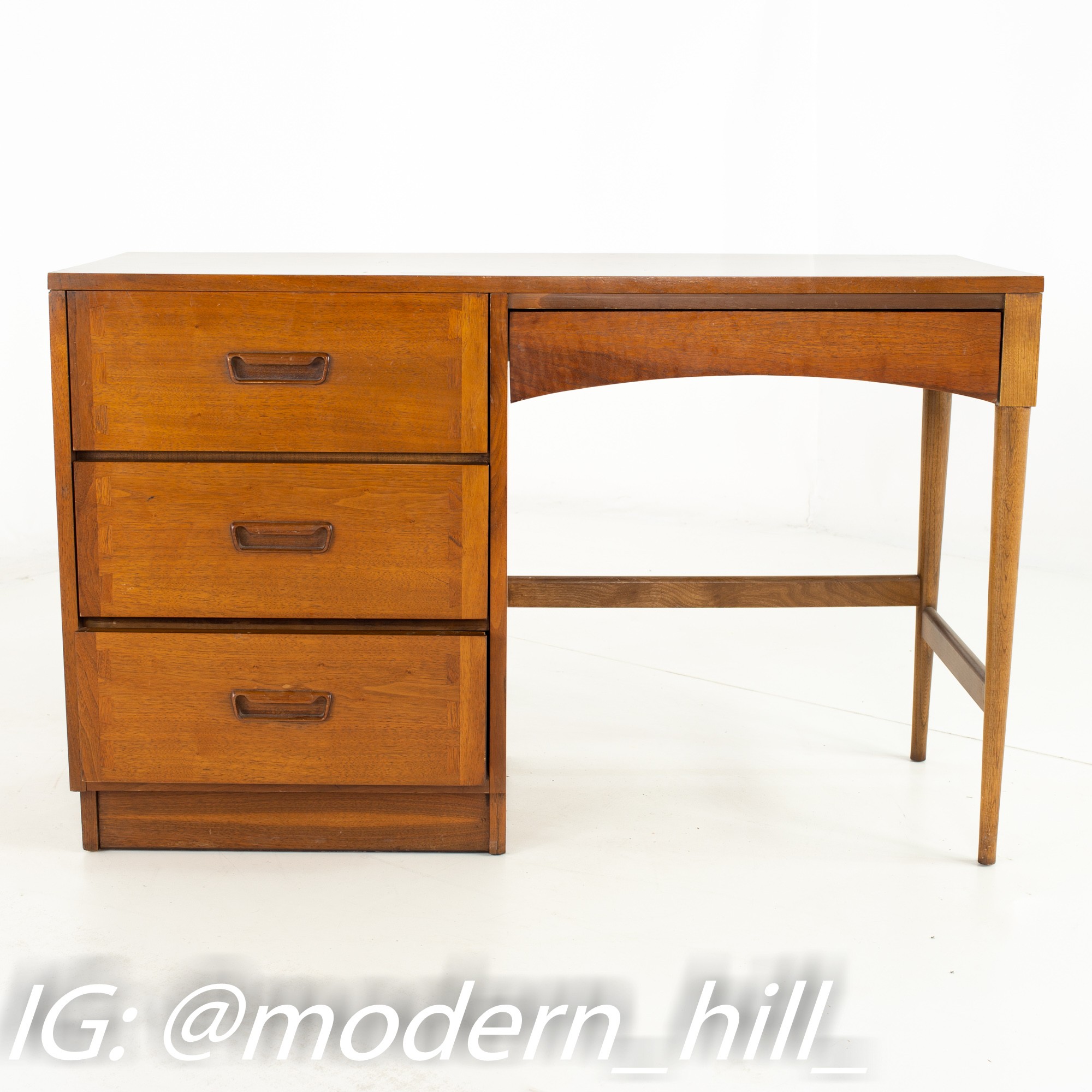 Images | Mid Century Modern Furniture - Mid Century Furniture Chicago Andre Bus for Lane Acclaim Mid Century Dovetail Walnut and Formica Single Sided Desk