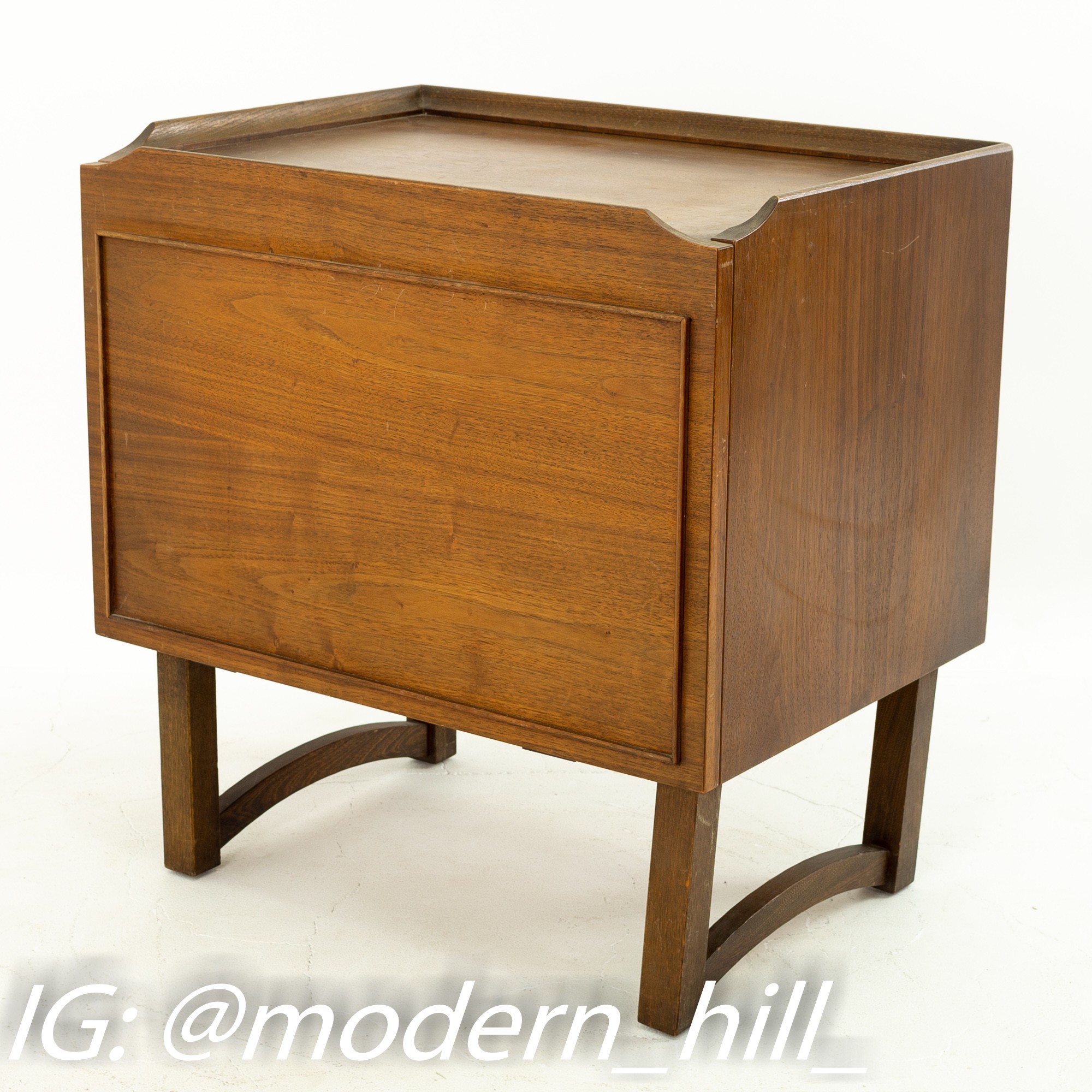Richardson Brothers Co Mid Century Walnut Drop Front Record Cabinet