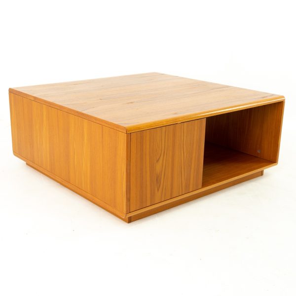 Jesper International Mid Century Danish Teak Large Storage Coffee Table