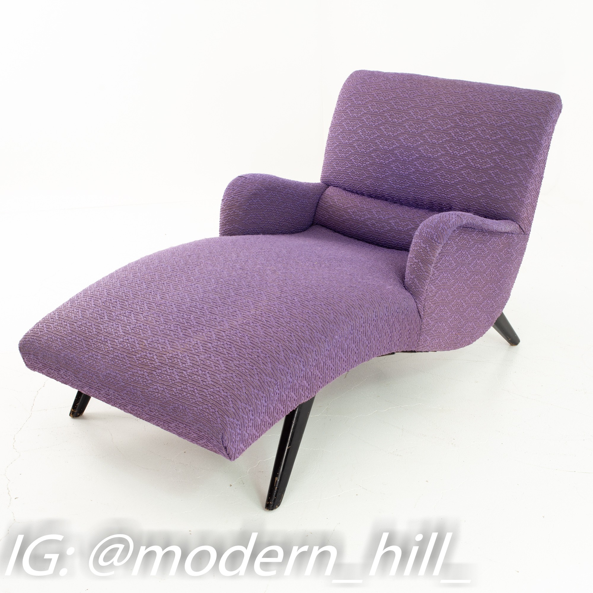Greta Magnusson Grossman for Chaircraft Mid Century Chaise Lounge Chair