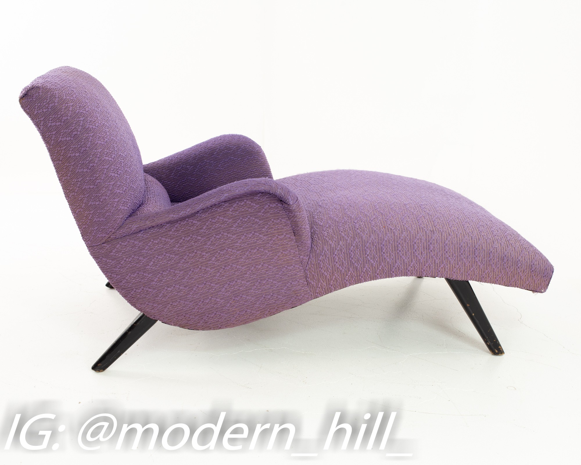 Greta Magnusson Grossman for Chaircraft Mid Century Chaise Lounge Chair