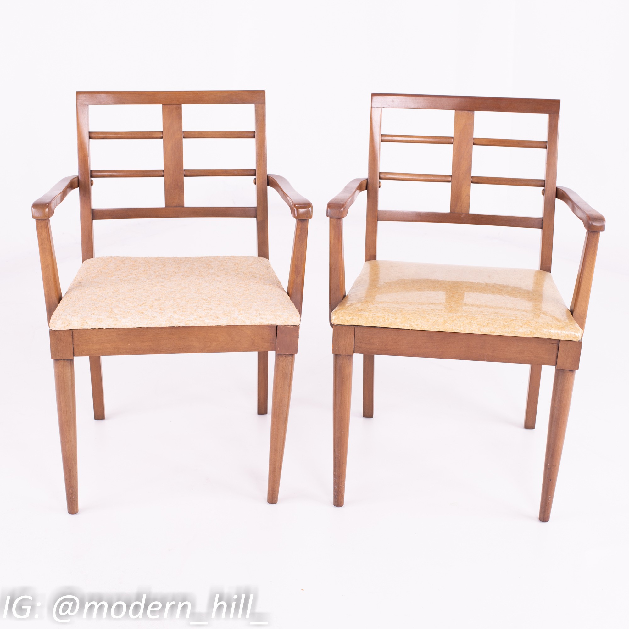 Morganton Mid Century Ladderback Cherry Dining Chairs - Pair