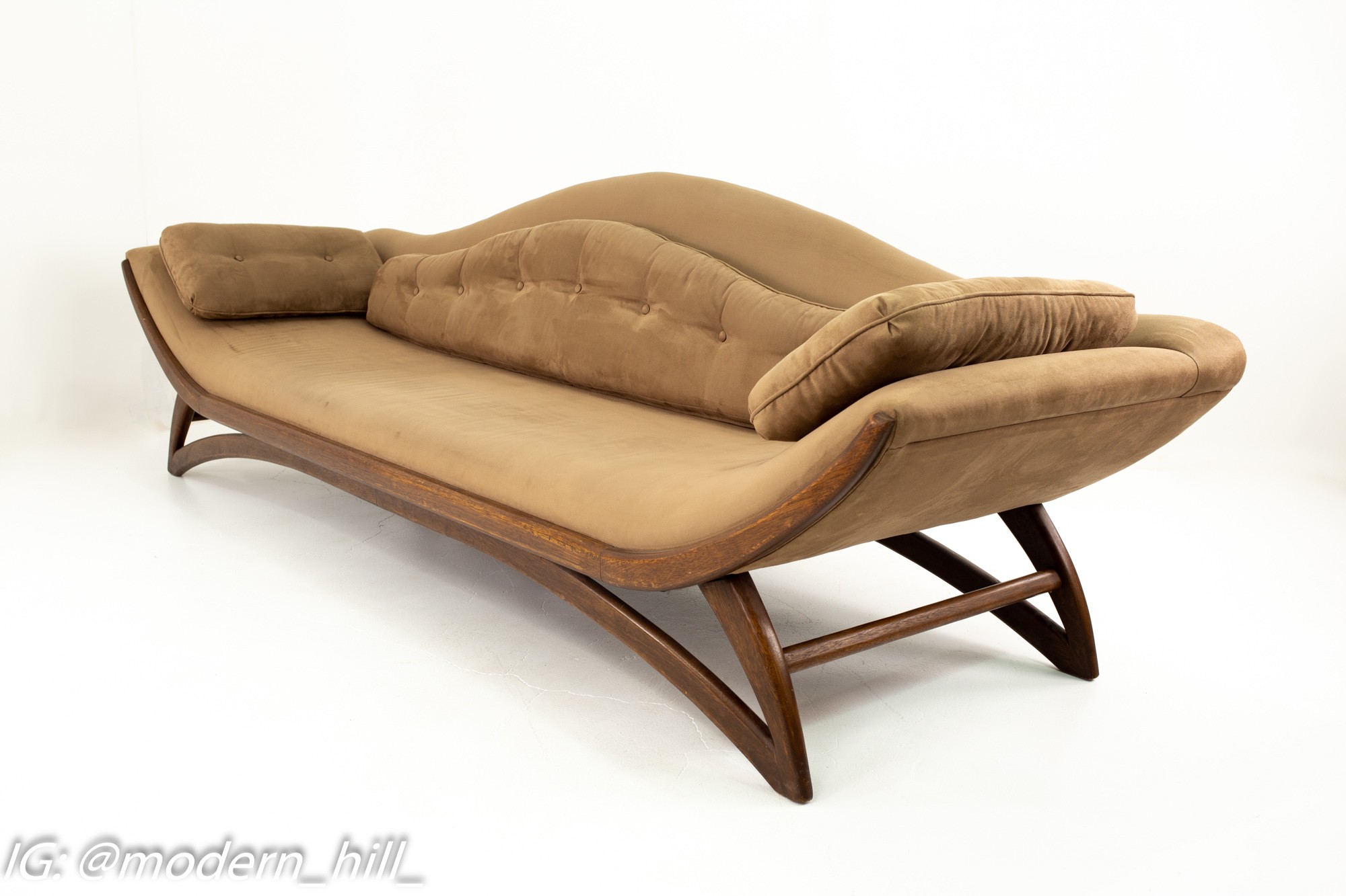 Adrian Pearsall Mid Century Camel Back Sofa