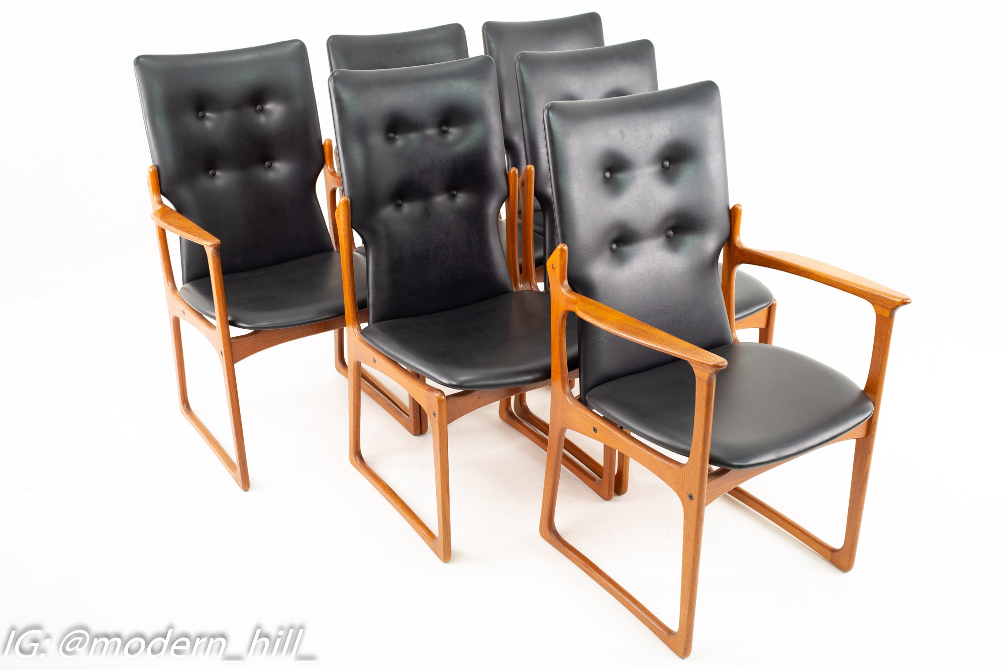 Art Furniture Mid Century High Back Chairs - Set of 6
