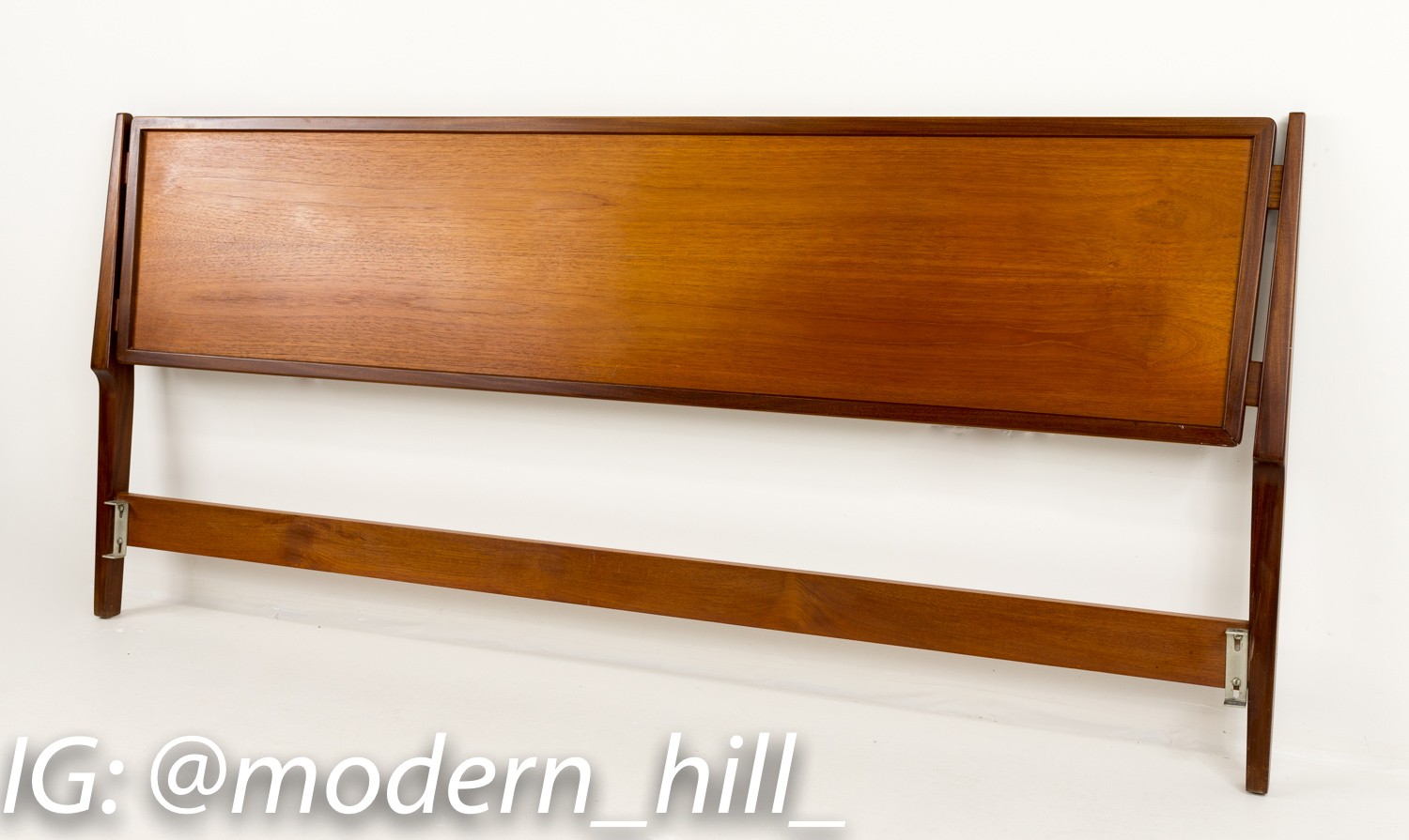 Kofod Larsen Teak and Rosewood King Size Headboard