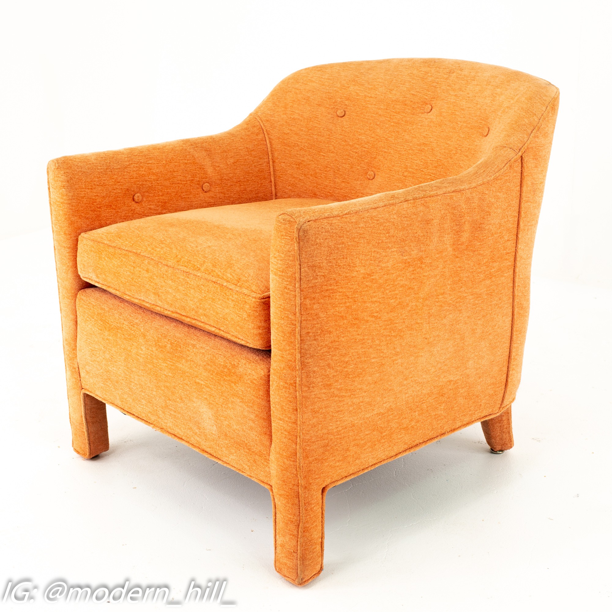 Edward Wormley for Dunbar Style Mid Century Barrel Chairs - Pair