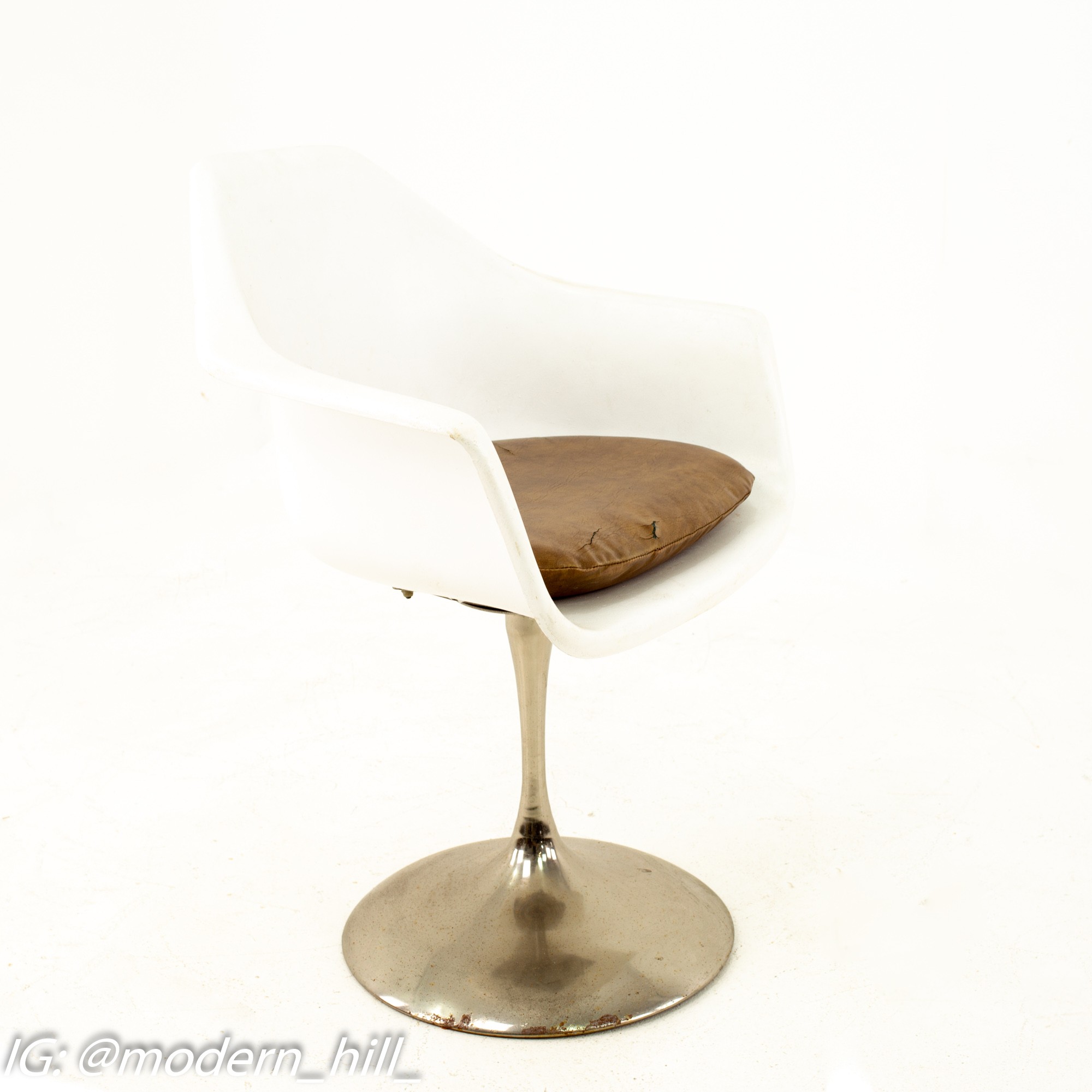 Eero Saarinen Style Mid Century Tulip Dining Chair - Pair