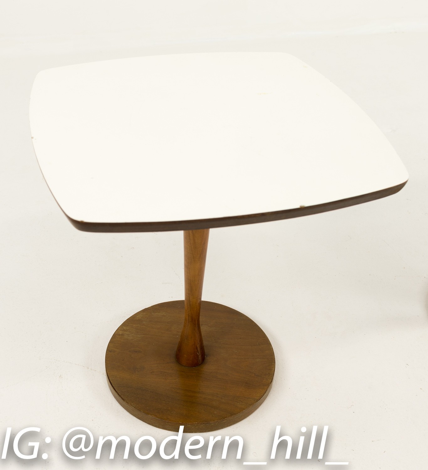 Mid-century Modern White Top Side Tables