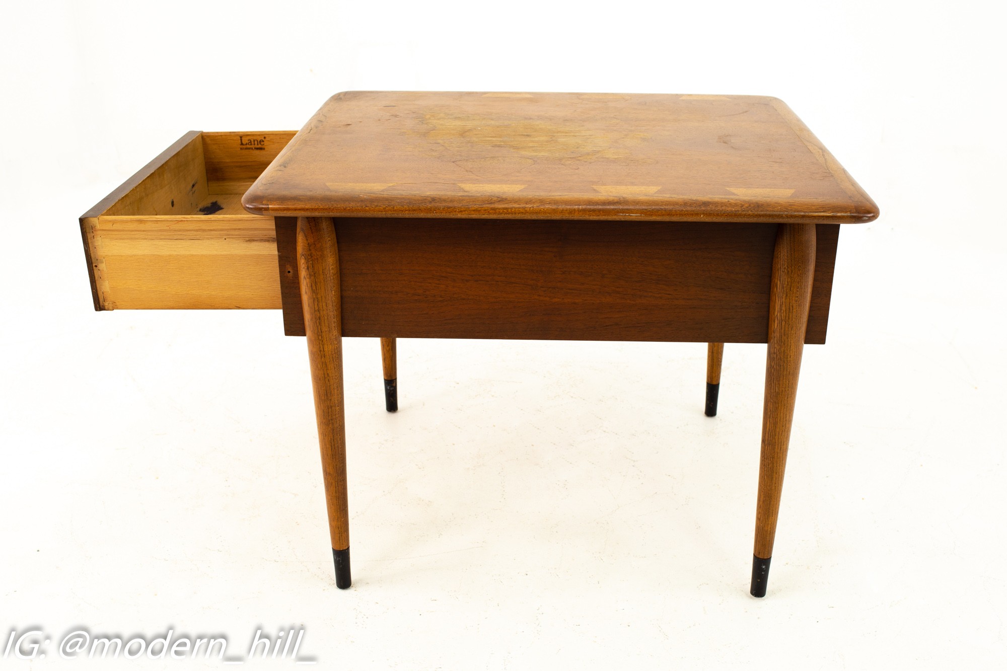 Andre Bus Lane Acclaim Mid Century Walnut Dovetail Side Table