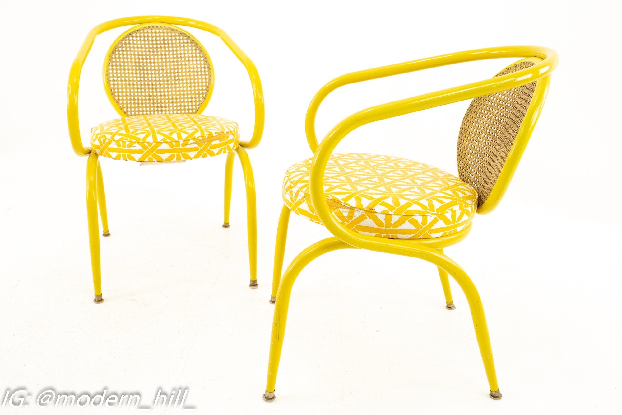 Images | Mid Century Modern Furniture - Mid Century Furniture Chicago Howell Mid Century Yellow Chairs - Pair