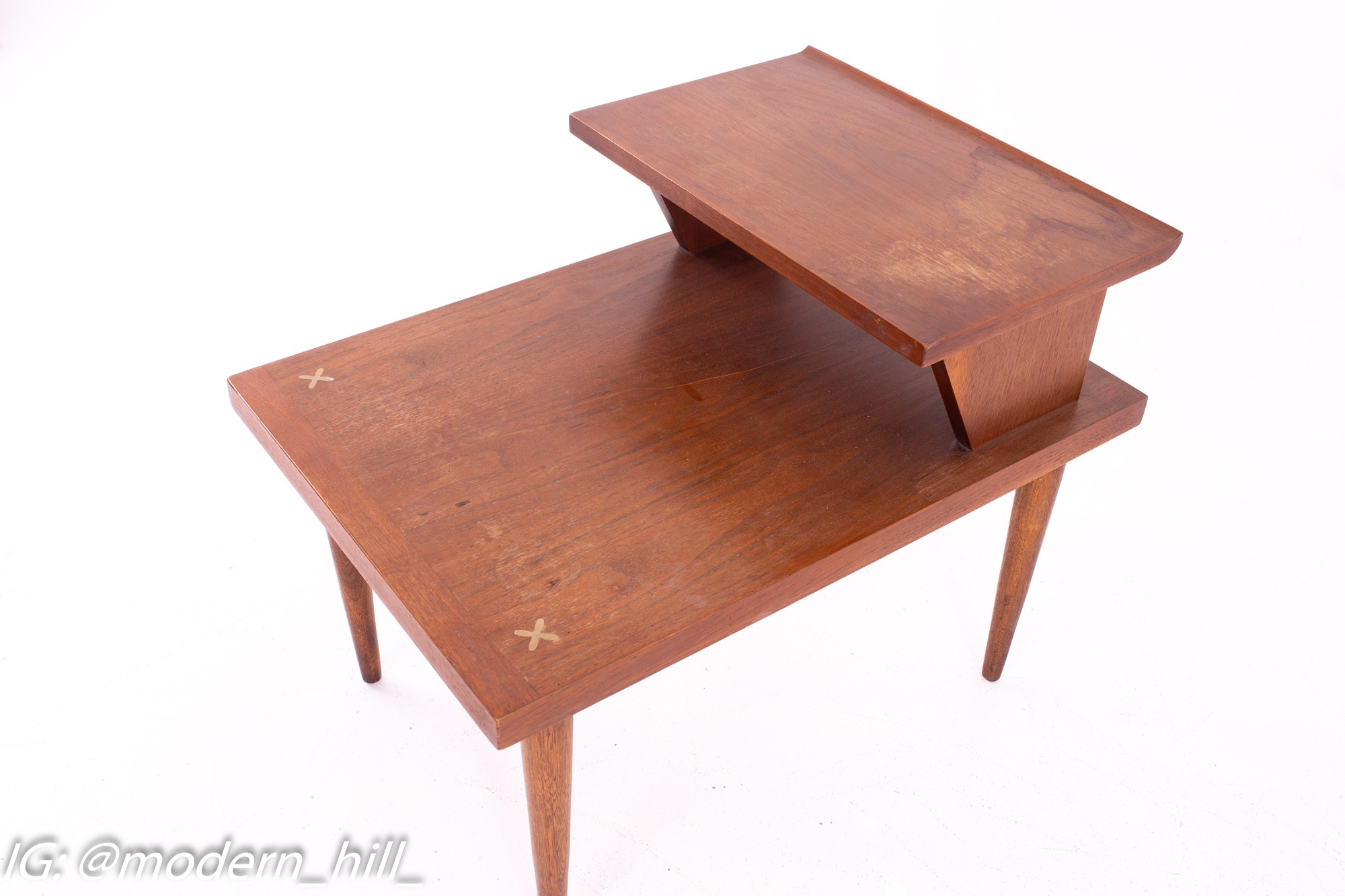 Merton Gershun for American of Martinsville Mid Century 2 Tier Side End Table