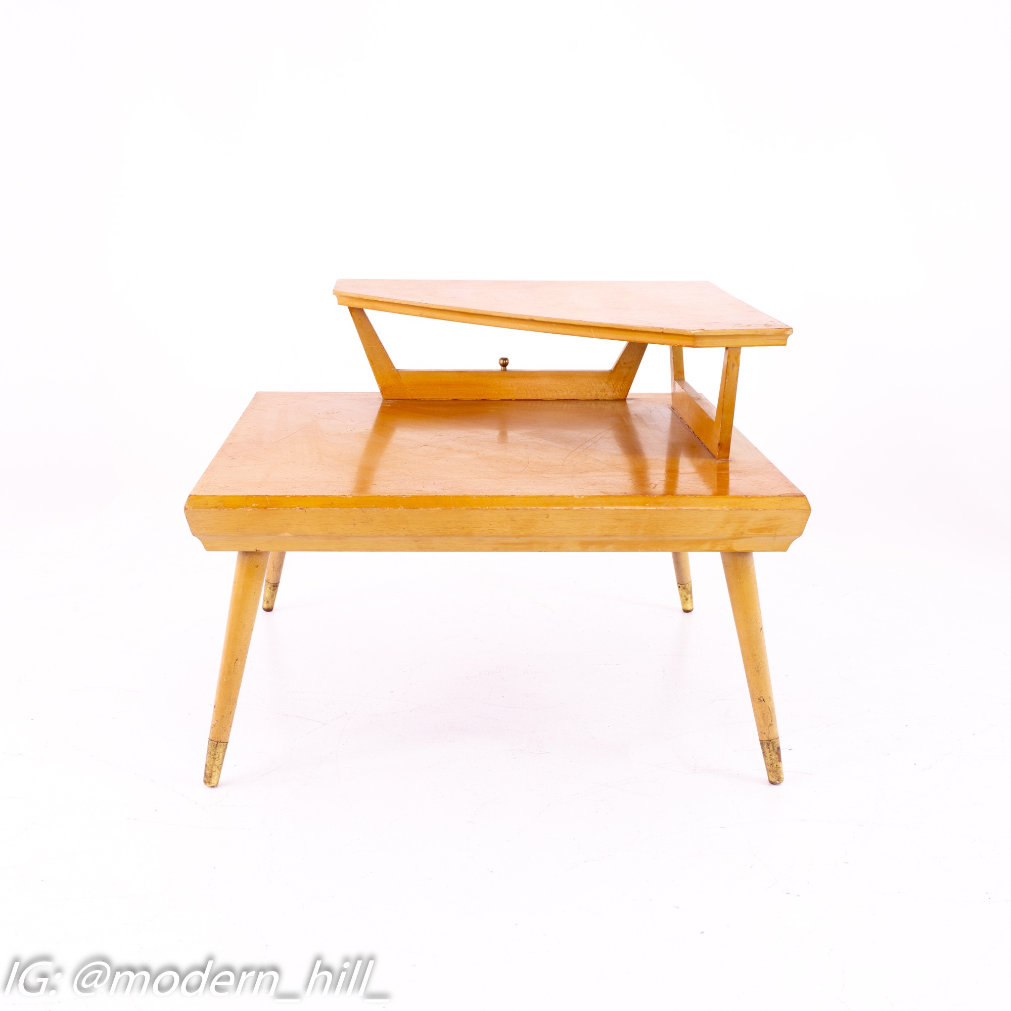 Mid Century Two Tier Square Coffee Table