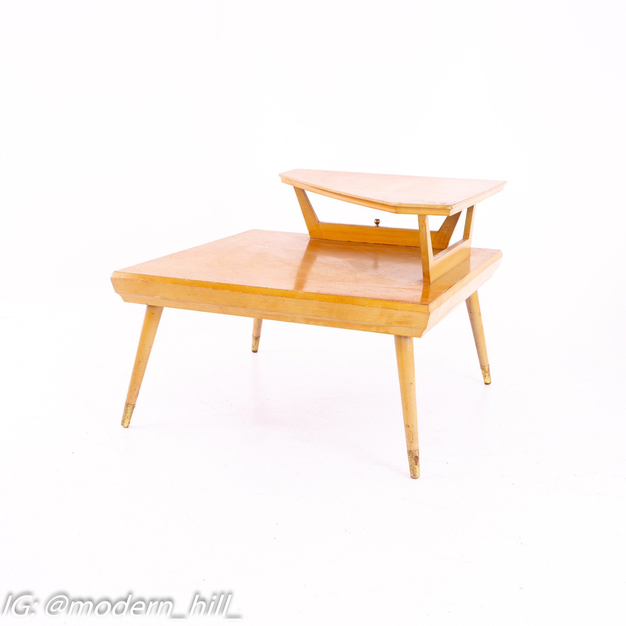 Mid Century Two Tier Square Coffee Table