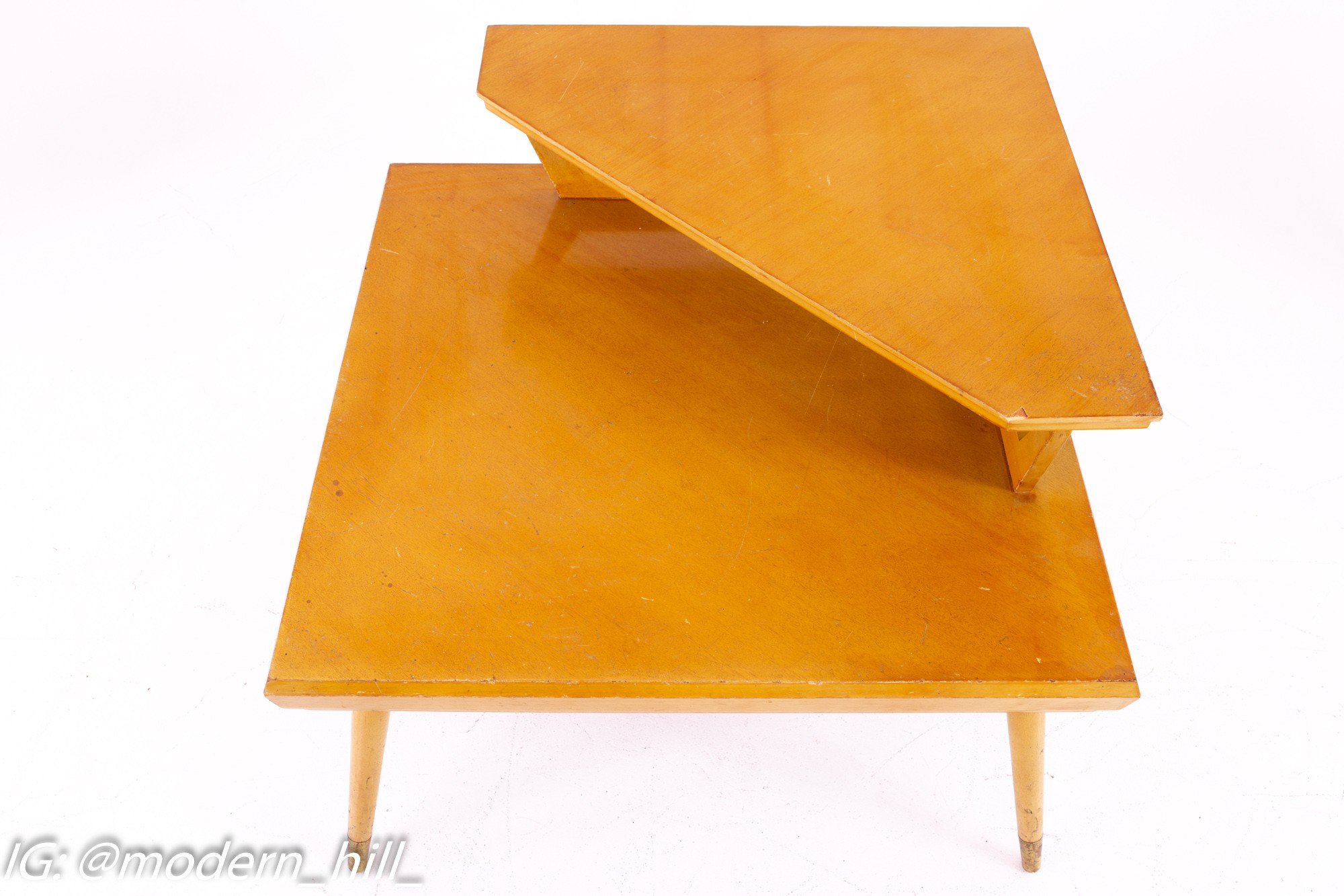 Mid Century Two Tier Square Coffee Table
