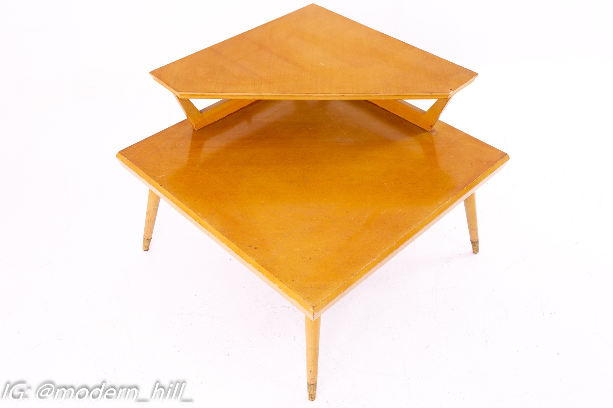 Mid Century Two Tier Square Coffee Table