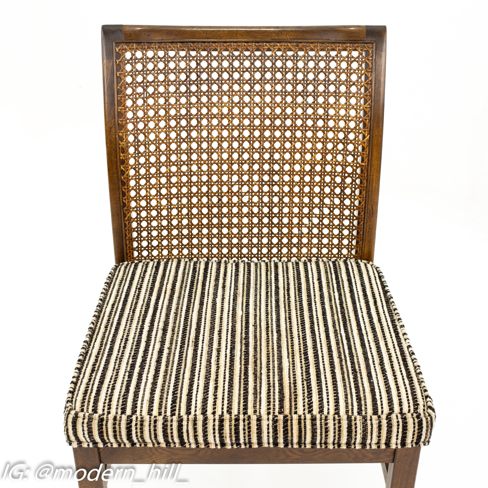 Images | Mid Century Modern Furniture - Mid Century Furniture Chicago Lane Mid Century Cane Backed Walnut Dining Chairs - Set of 6