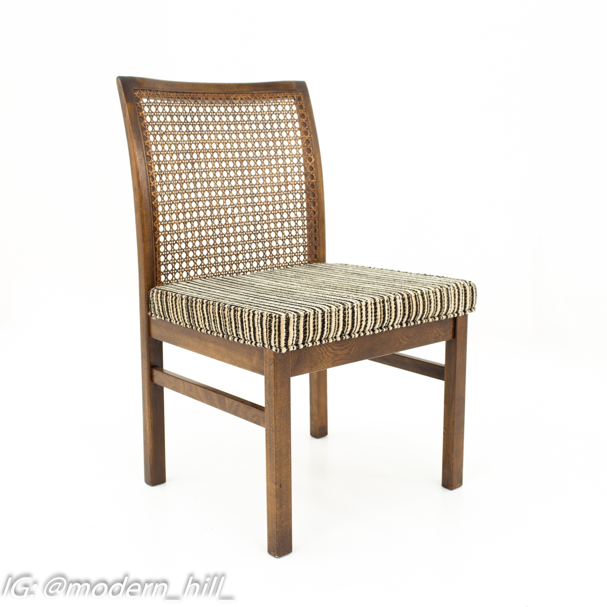 Images | Mid Century Modern Furniture - Mid Century Furniture Chicago Lane Mid Century Cane Backed Walnut Dining Chairs - Set of 6