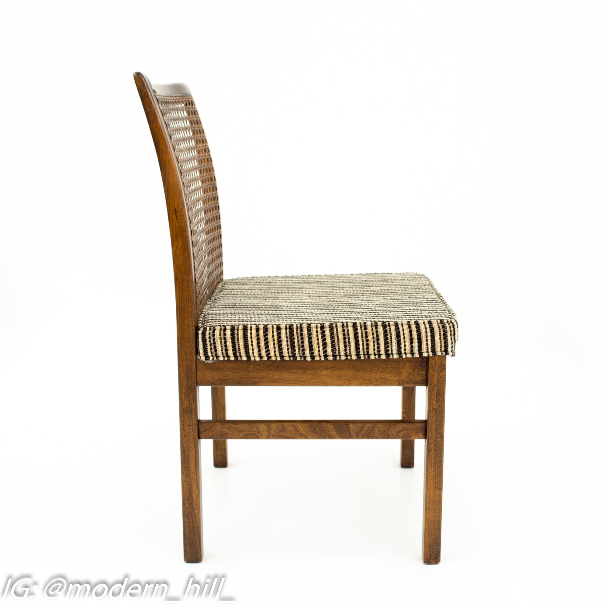 Images | Mid Century Modern Furniture - Mid Century Furniture Chicago Lane Mid Century Cane Backed Walnut Dining Chairs - Set of 6