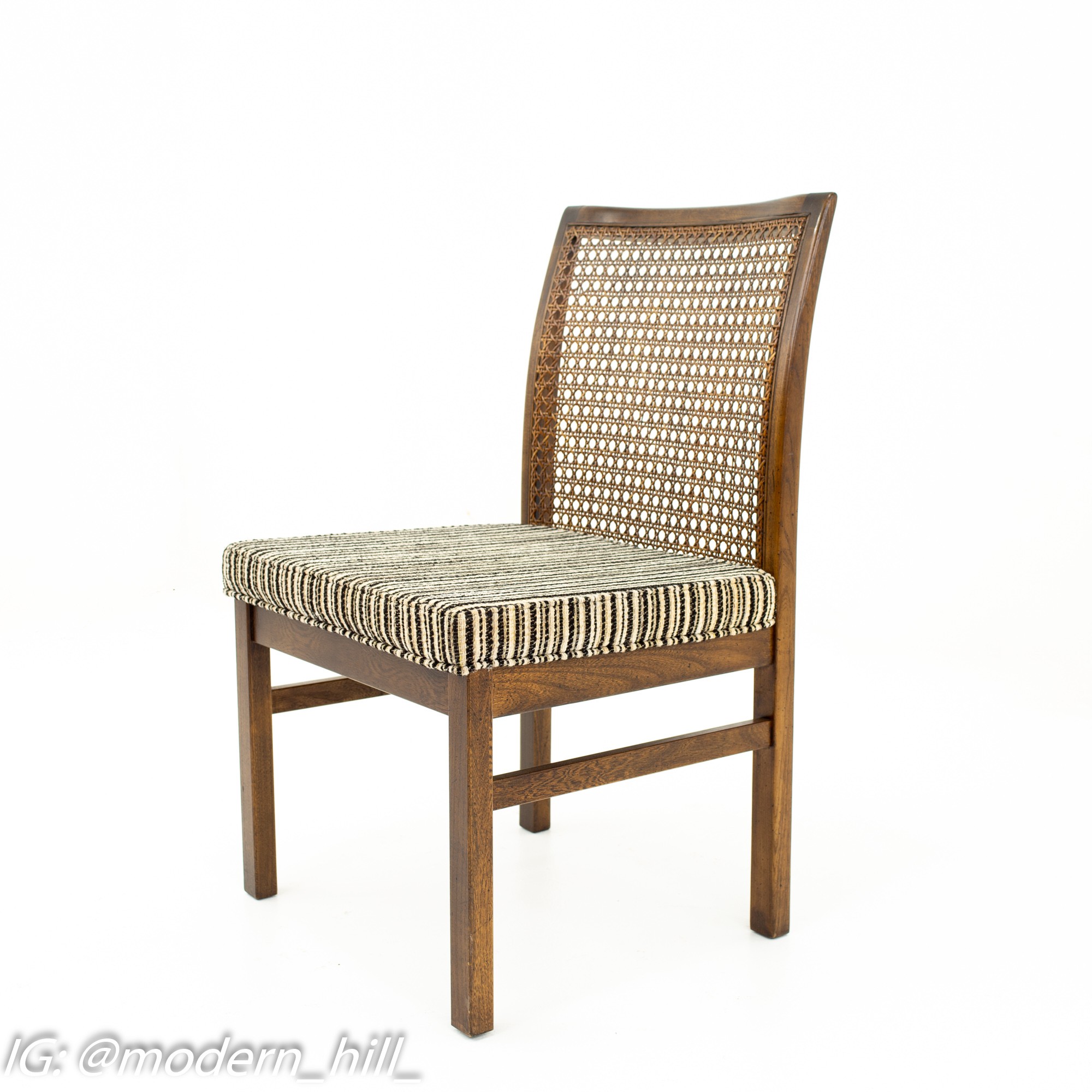 Images | Mid Century Modern Furniture - Mid Century Furniture Chicago Lane Mid Century Cane Backed Walnut Dining Chairs - Set of 6